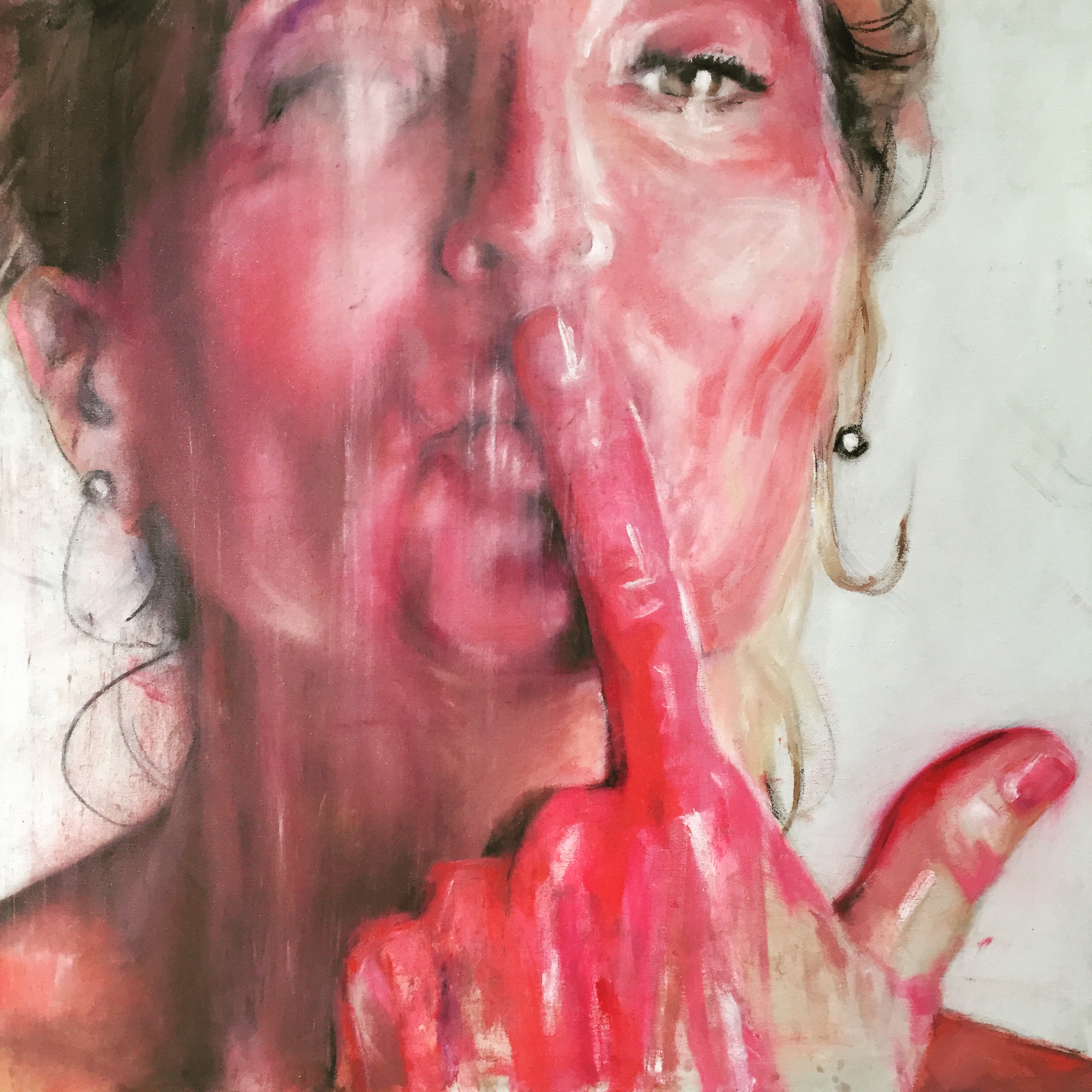 Rose Madder commission. 100x100cm, Oil on Canvas (SOLD