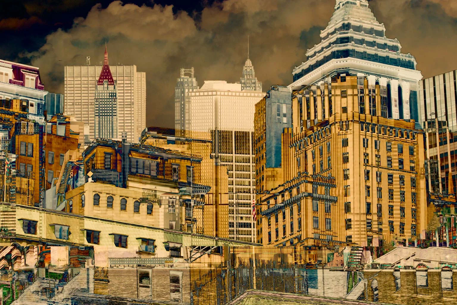 Collier_Ani_NY_Series_Skyscrapers_in_Umber_2016.jpg