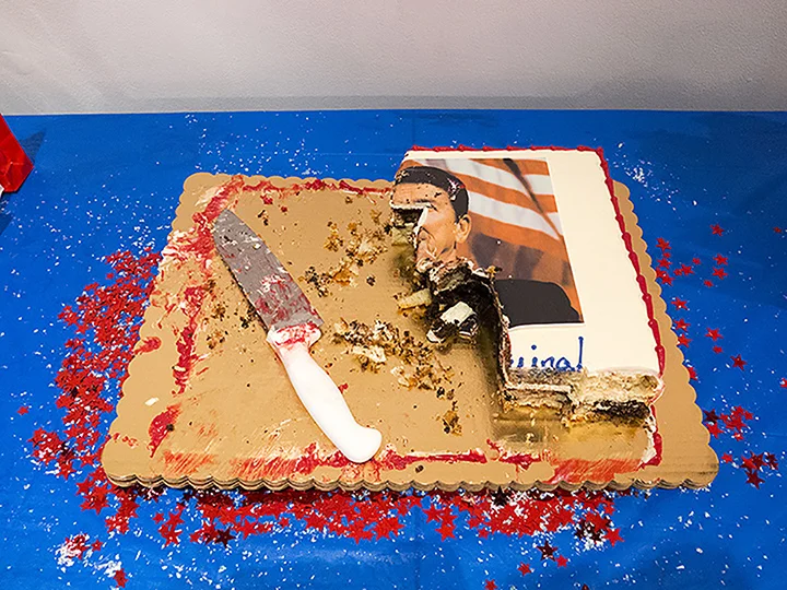 Chelsea A. Flowers A War On Partying, 2018 Image, Cake Table detail