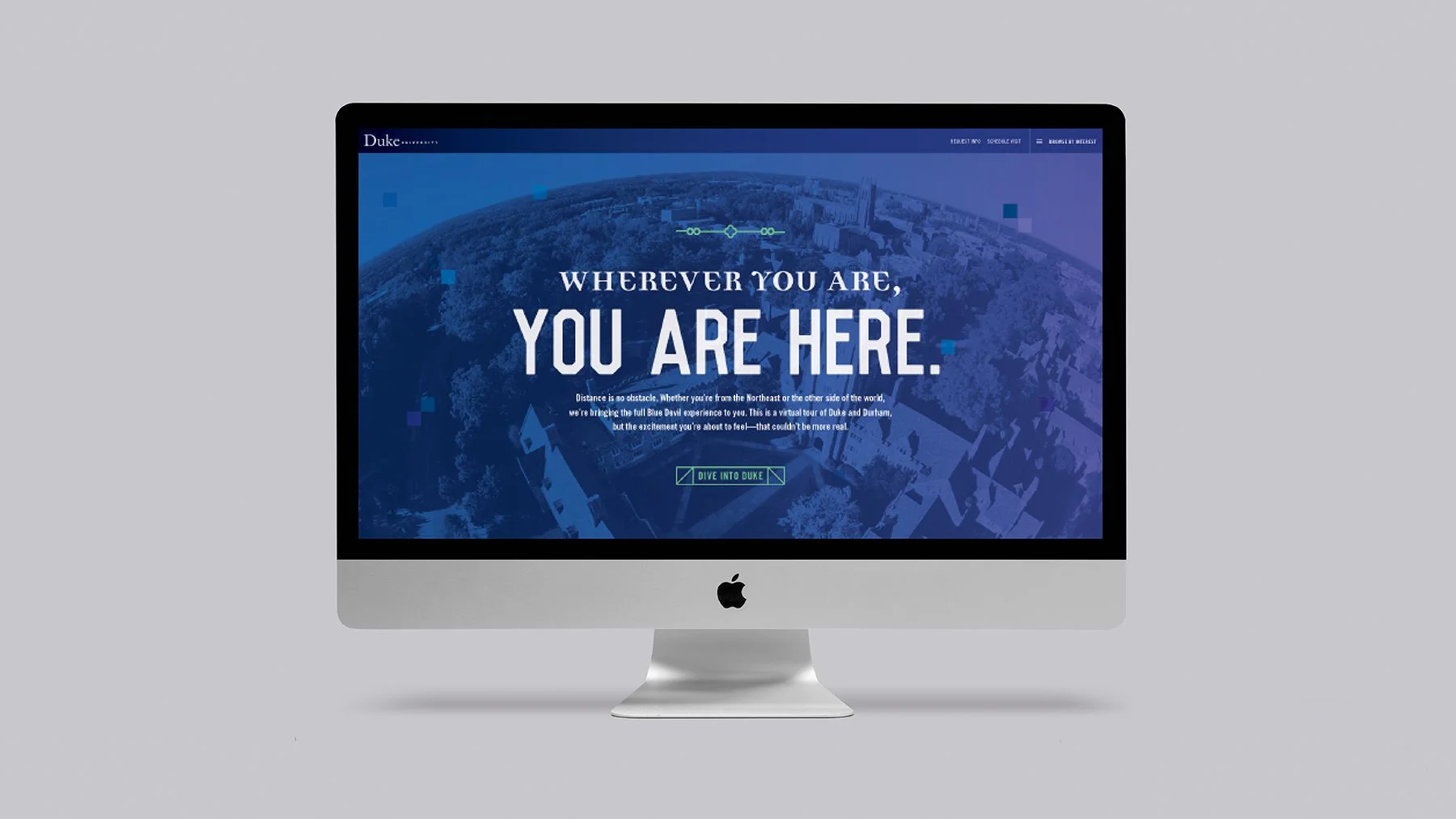 Projects for Duke University, completed as a designer at 160over90: Creative Direction: Brendan Quinn Art Direction: Chara Odhner and Tim Gough Copywriting: Rachael Silverbauer
