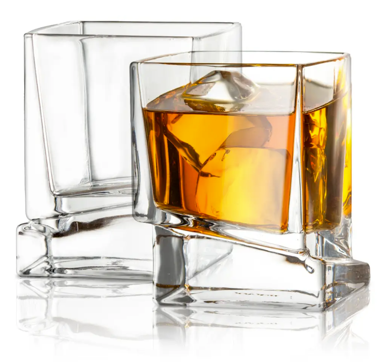 Carre Square Heavy Base Whiskey Glasses — John Osborn & Co.