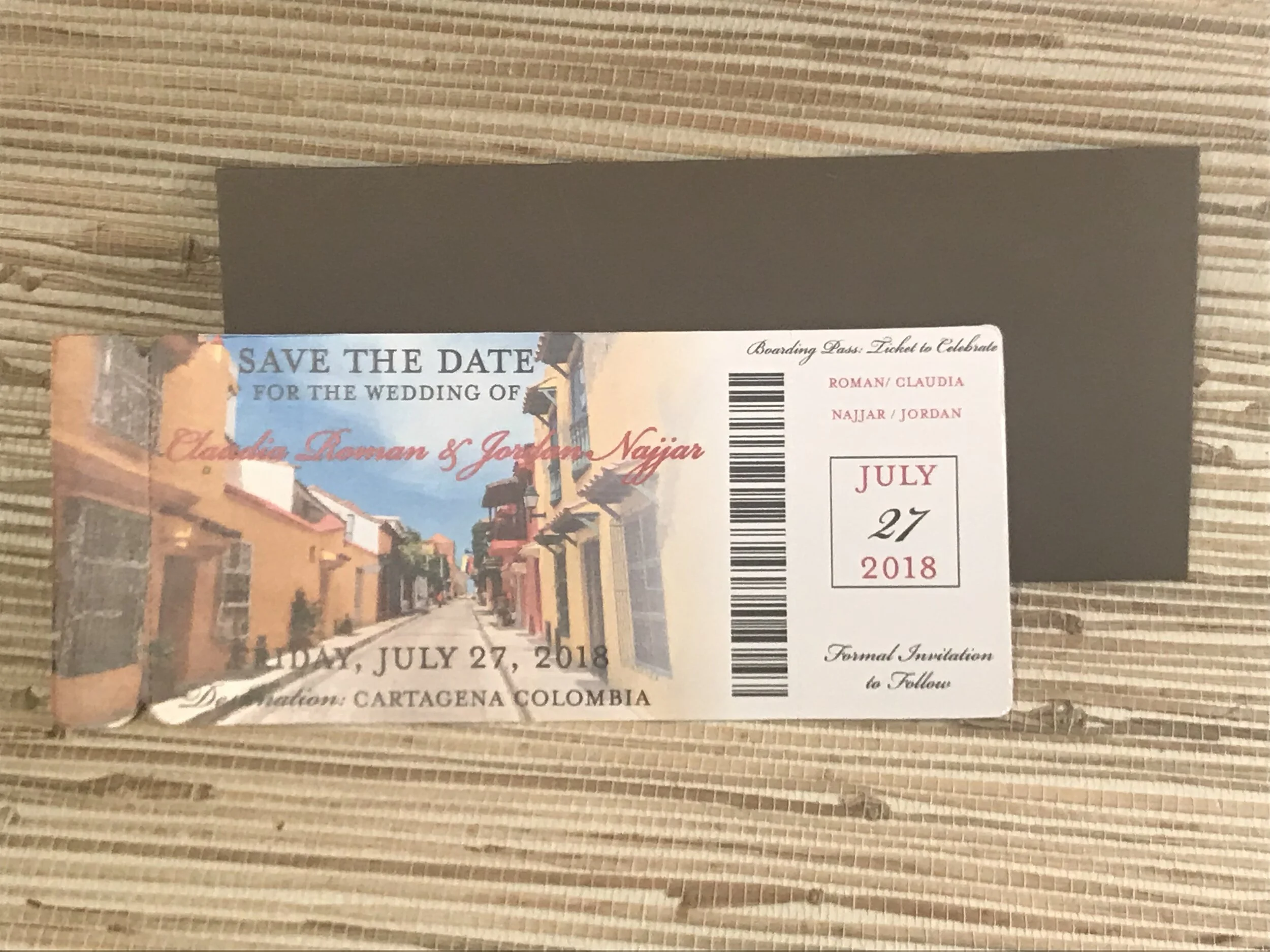 Cartagena Colombia Boarding Pass