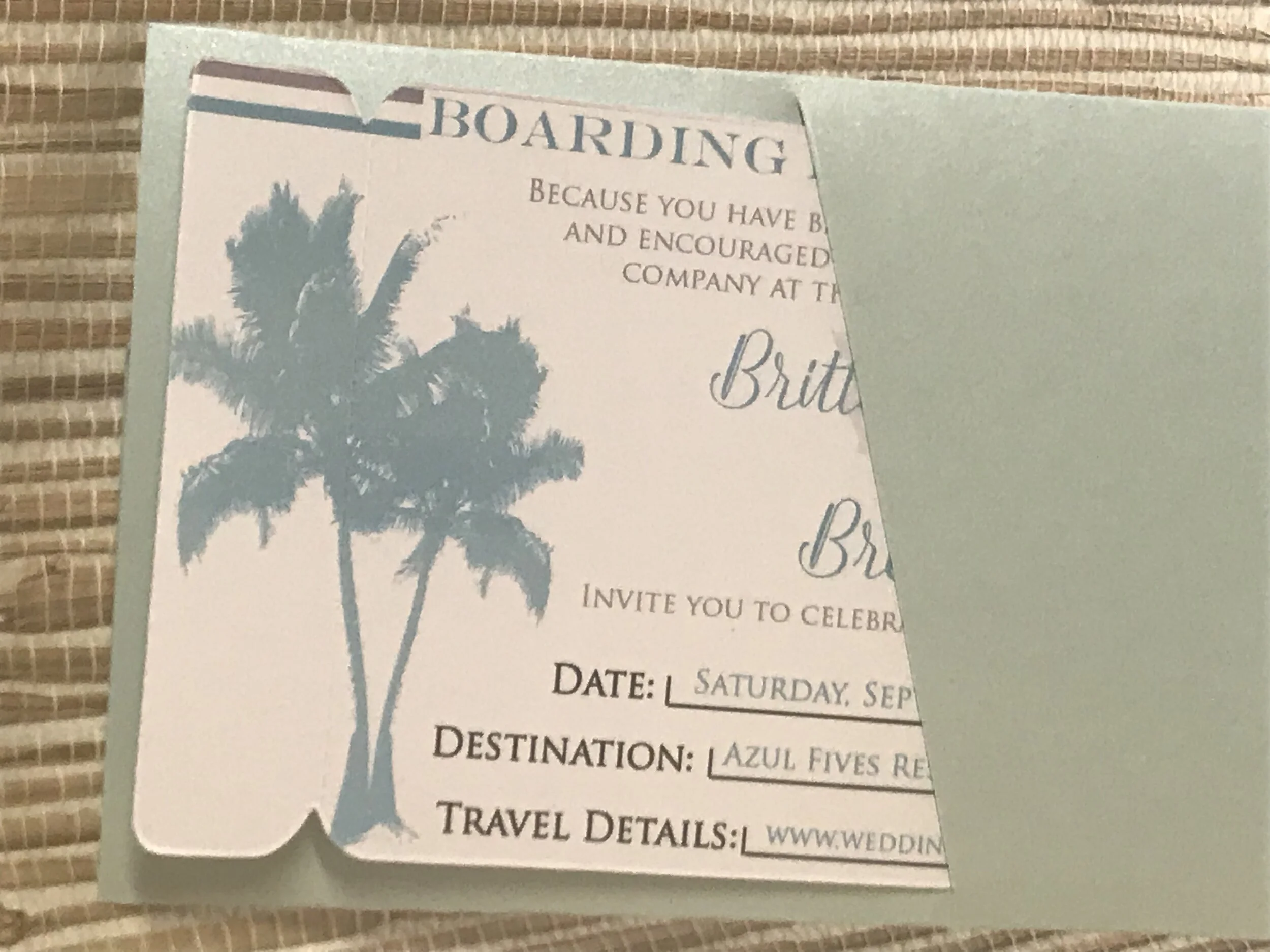 Mexico Palm Boarding Pass