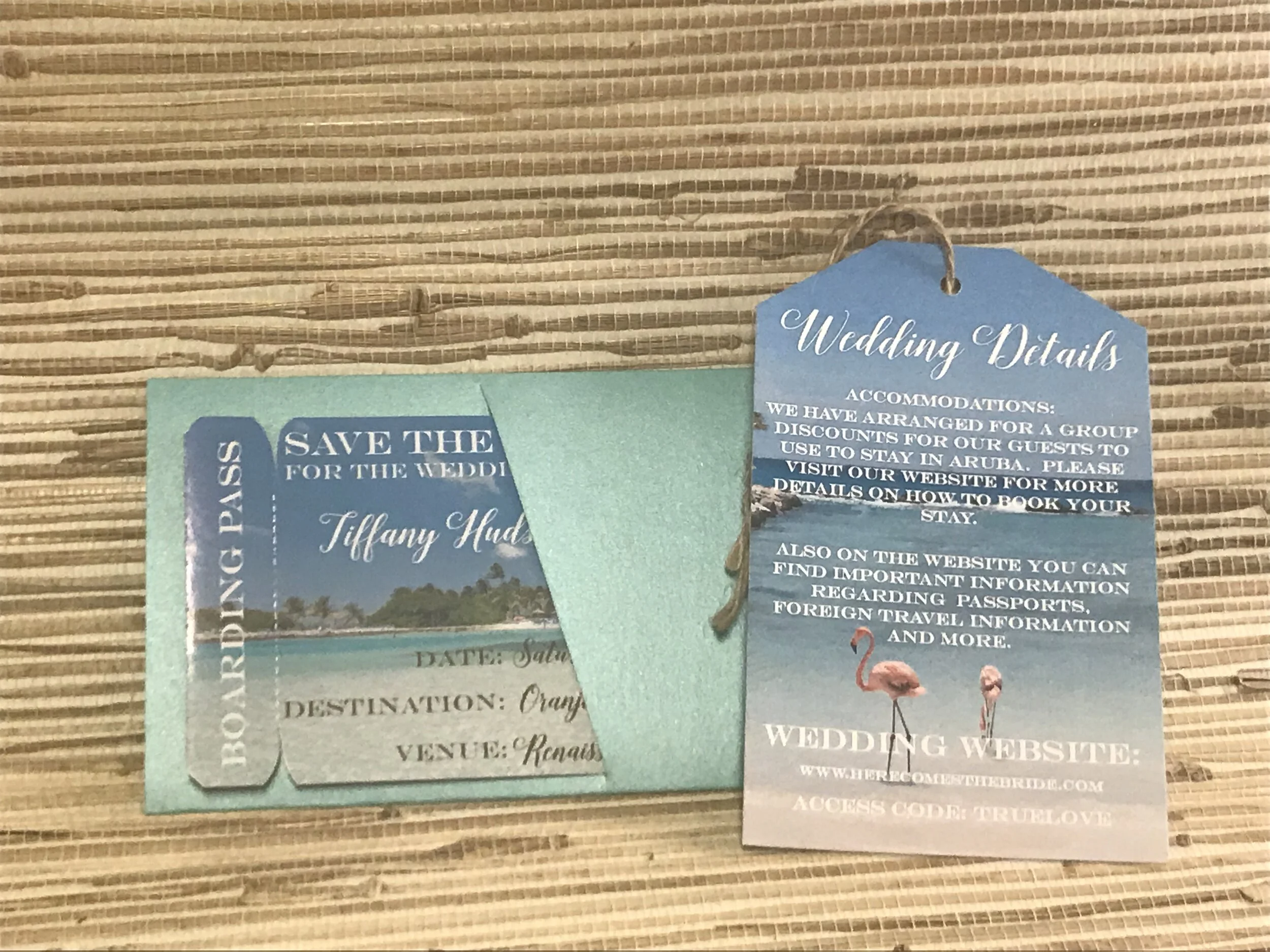 Aruba Flamingo Boarding Pass