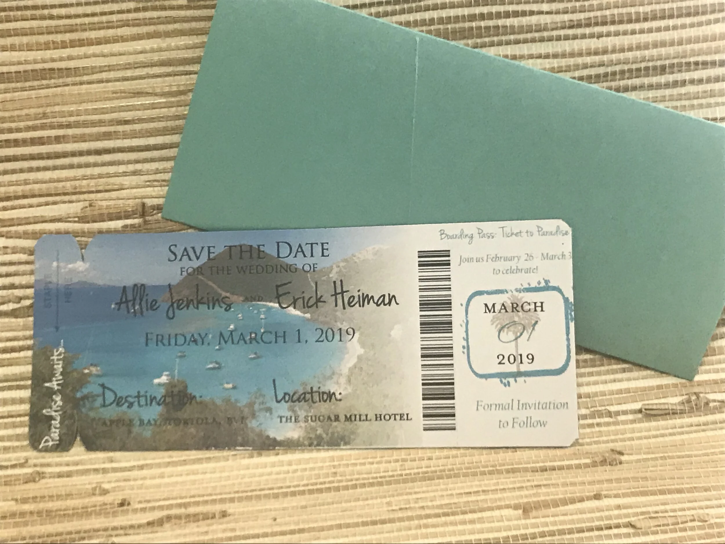 Tortola BVI Boarding Pass