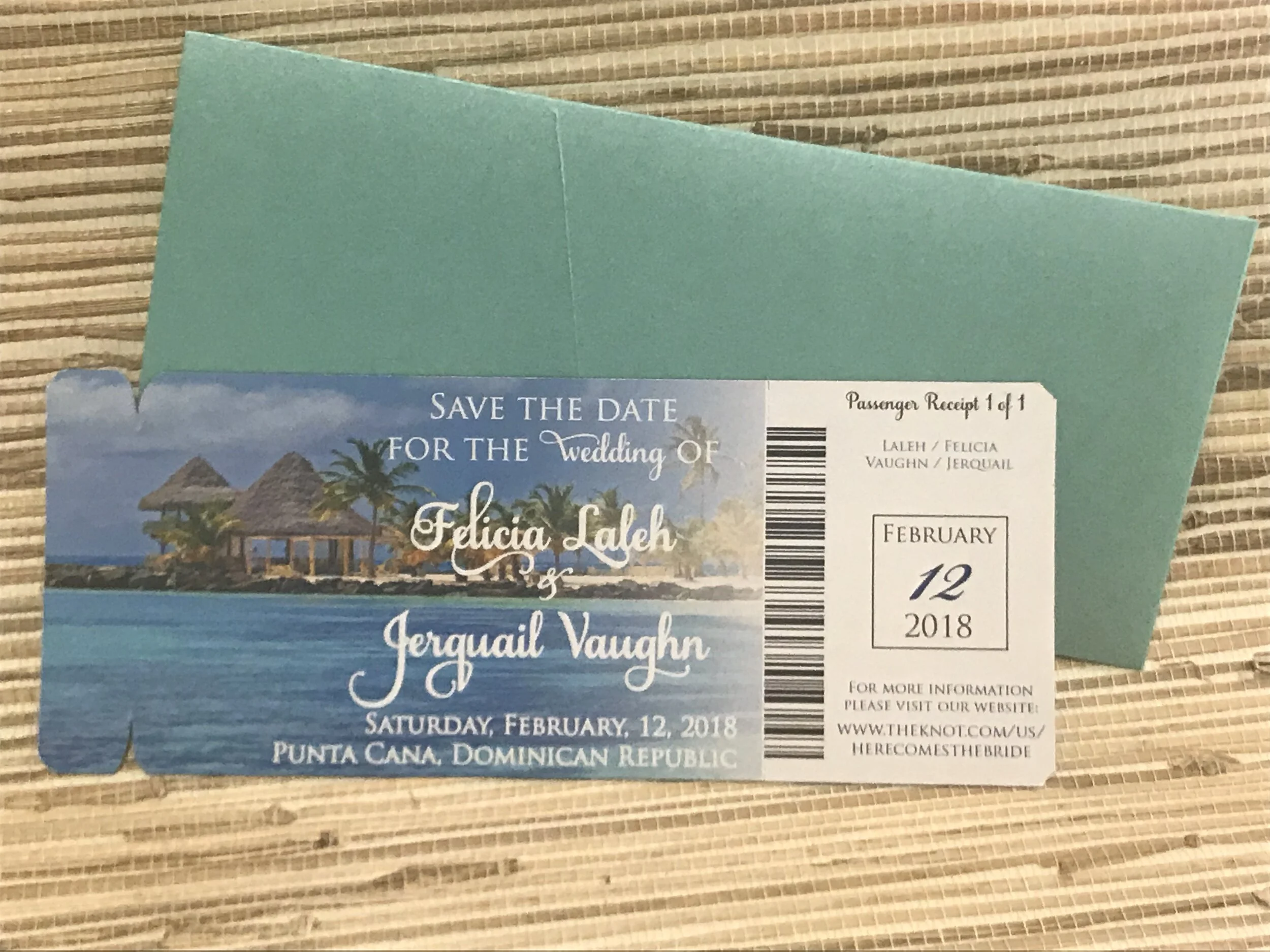 Punta Cana Bungalo Boarding Pass
