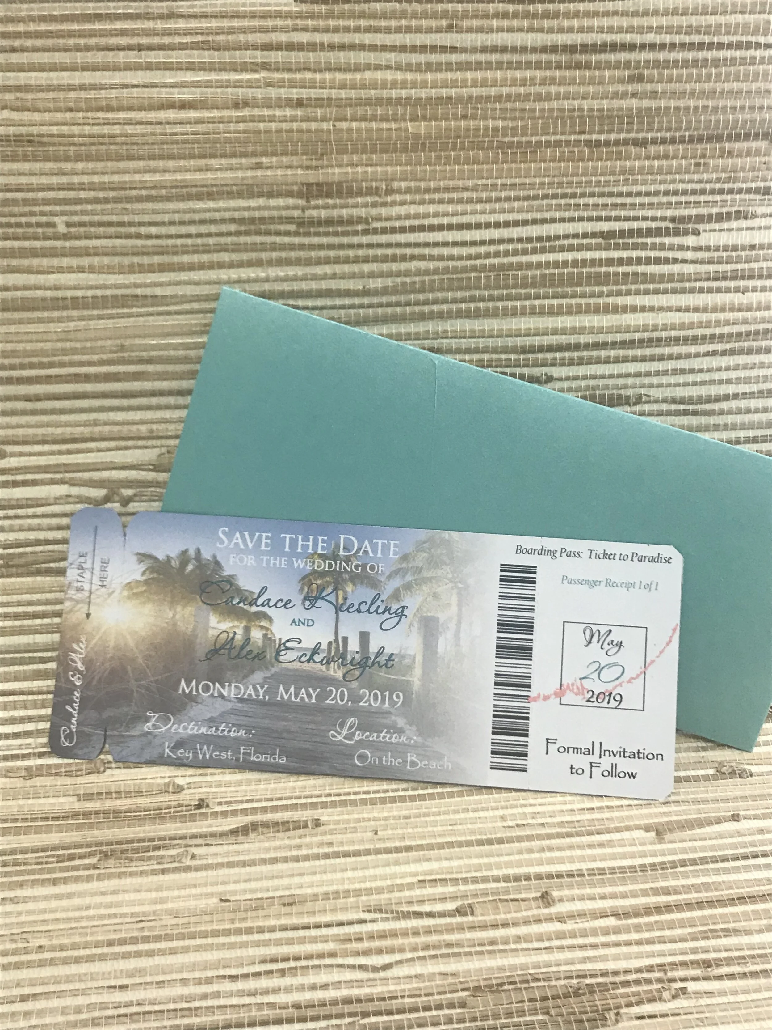Key West Sunset Boarding Pass 