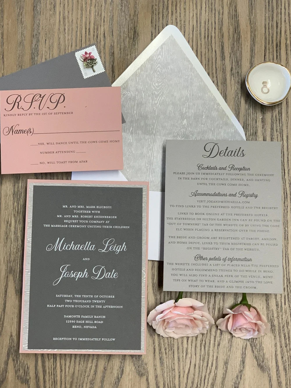 Modern Rustic Wedding Invitation Suite — The Stylish Scribe