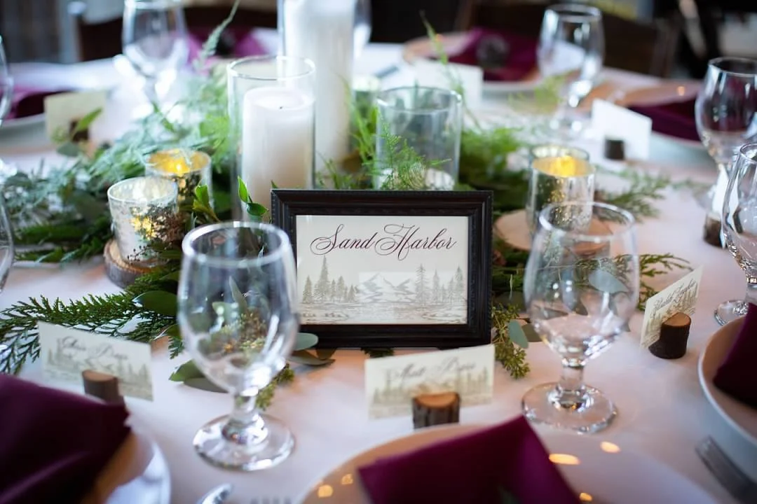 Mountain Table Name Cards