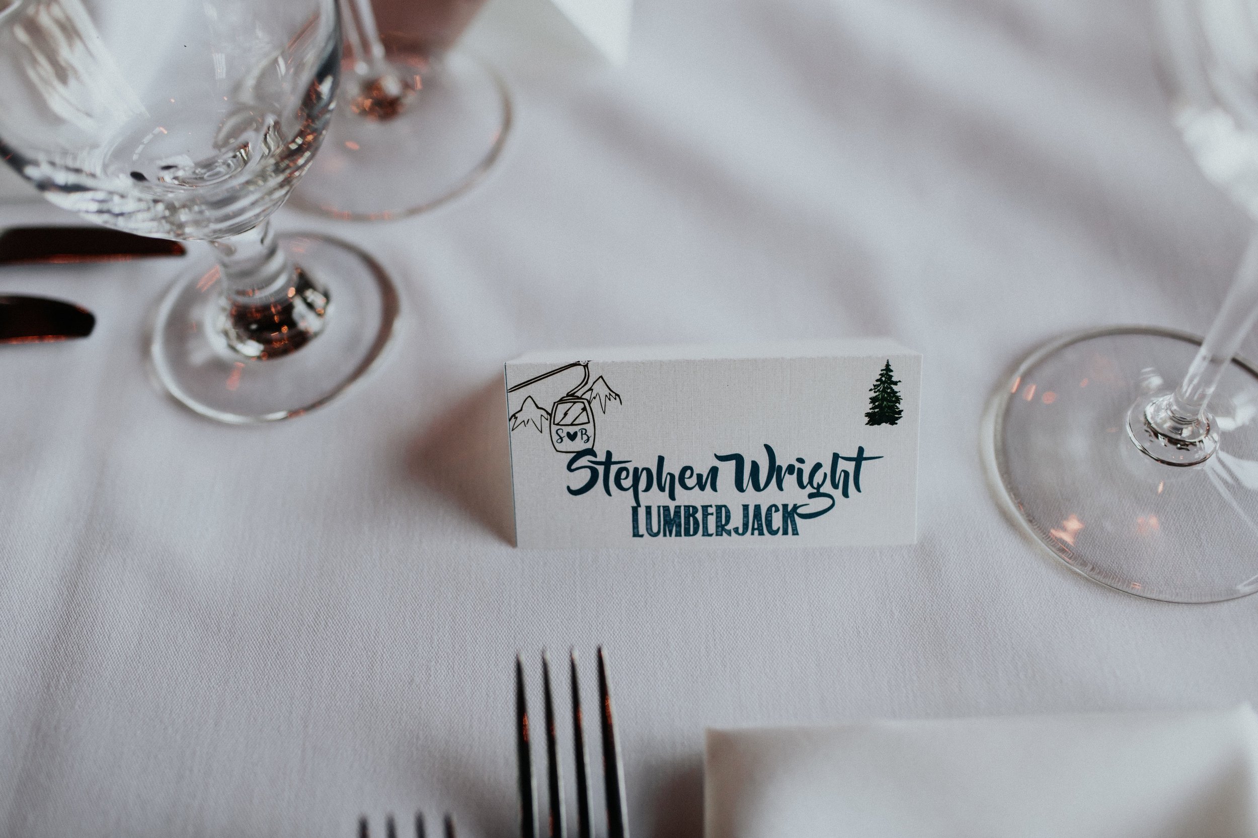 Ski Hill Place Cards