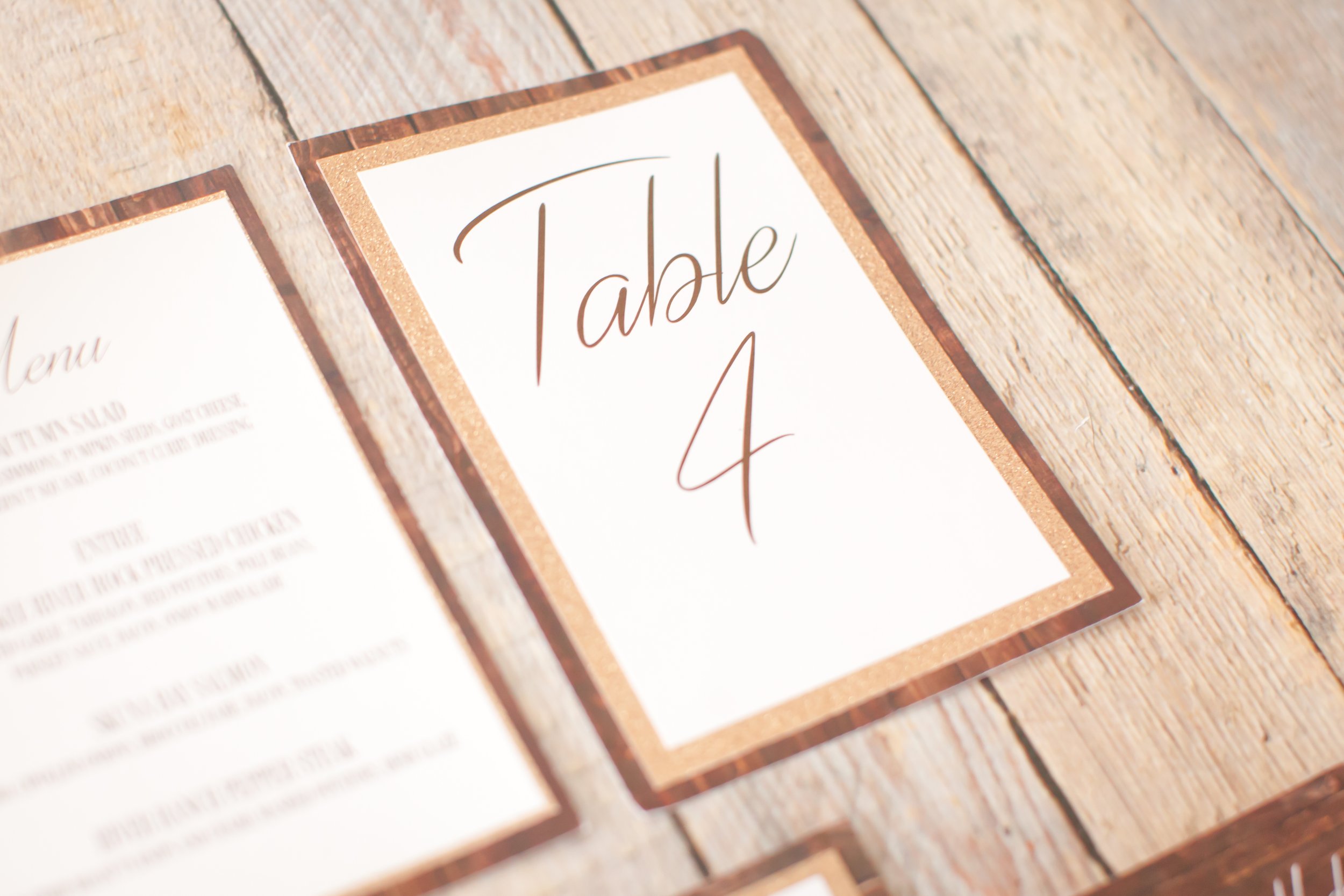 Wood Grain Table Numbers