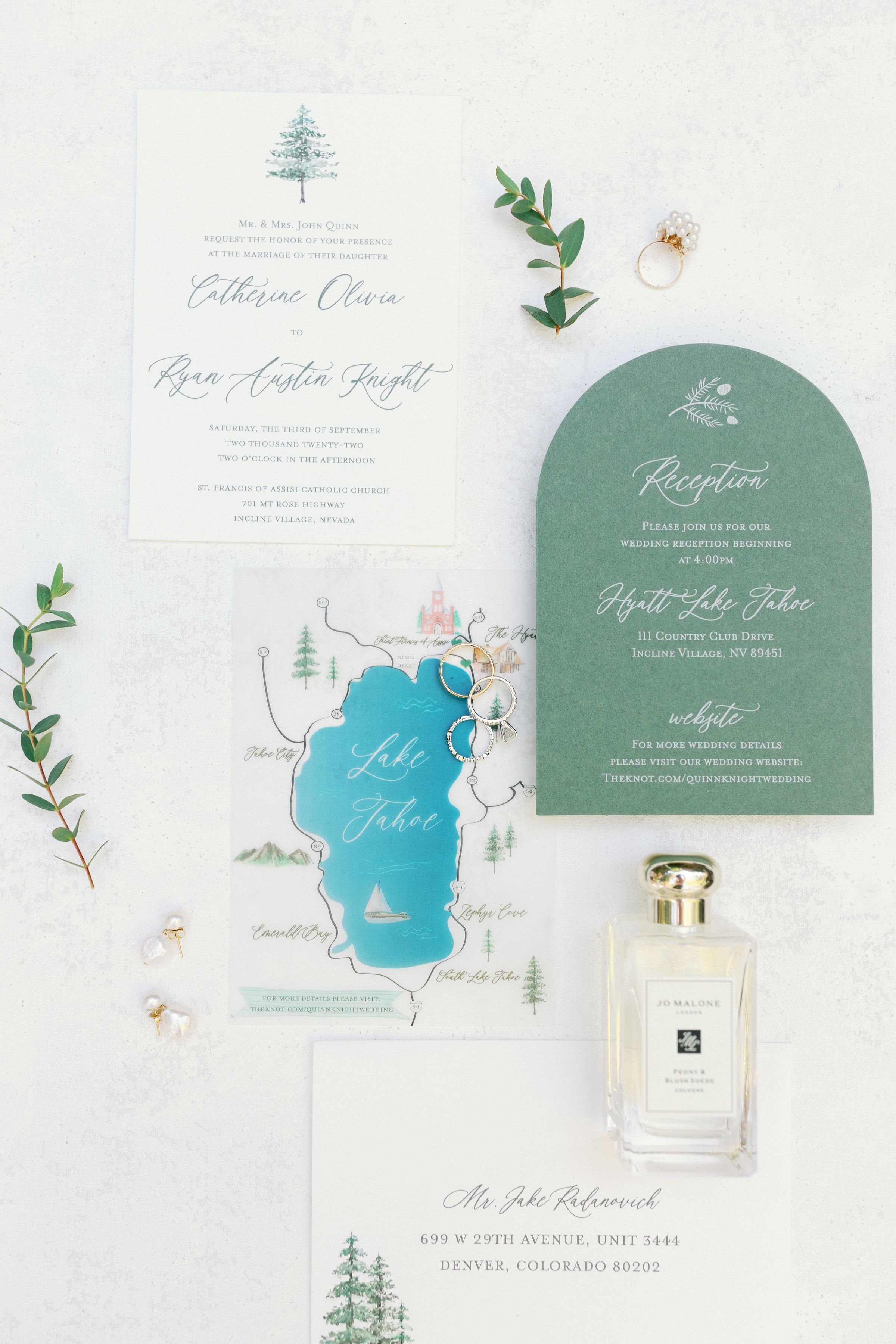 Lake Tahoe Wedding Invitations — The Stylish Scribe