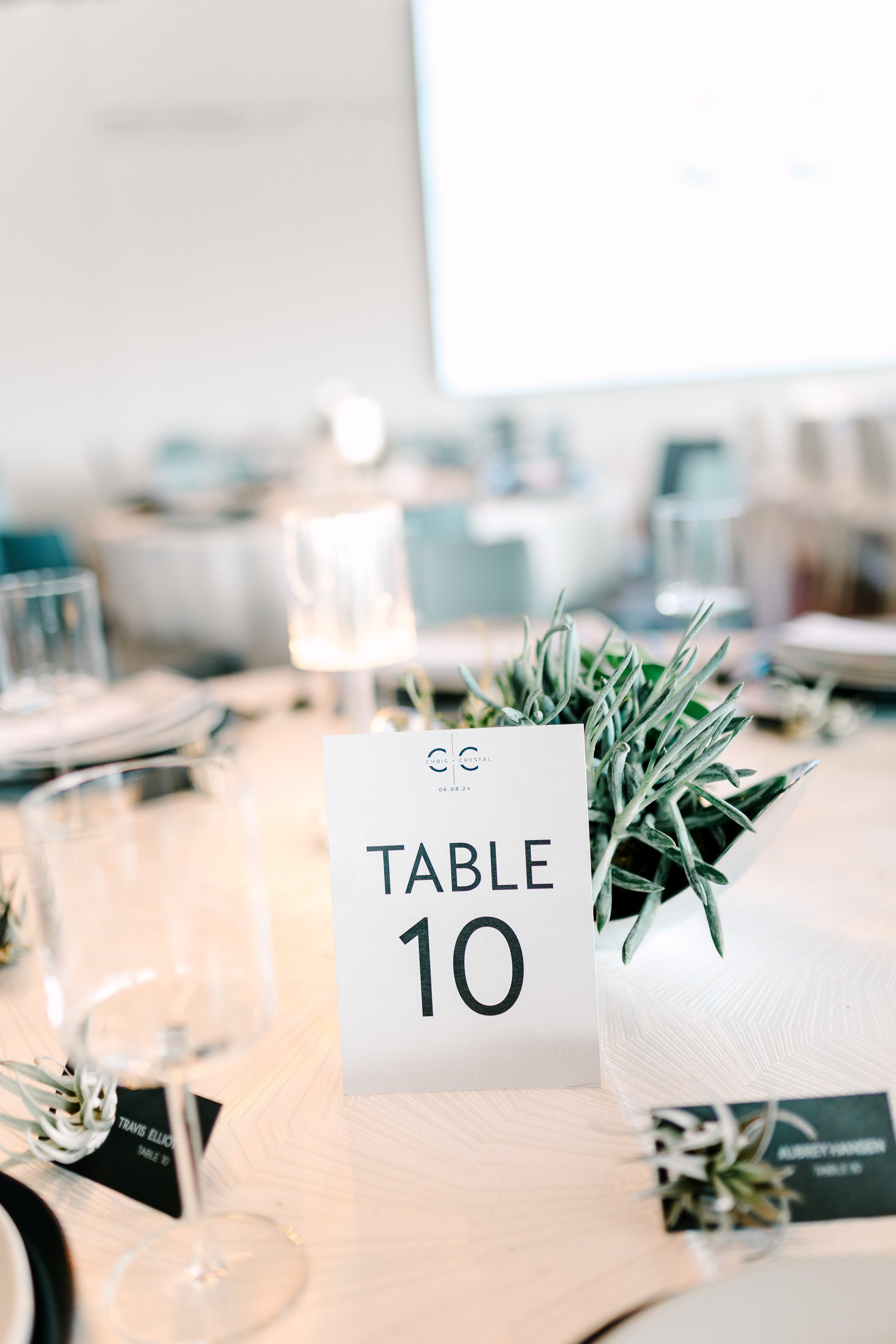 Modern Black and White Table Numbers