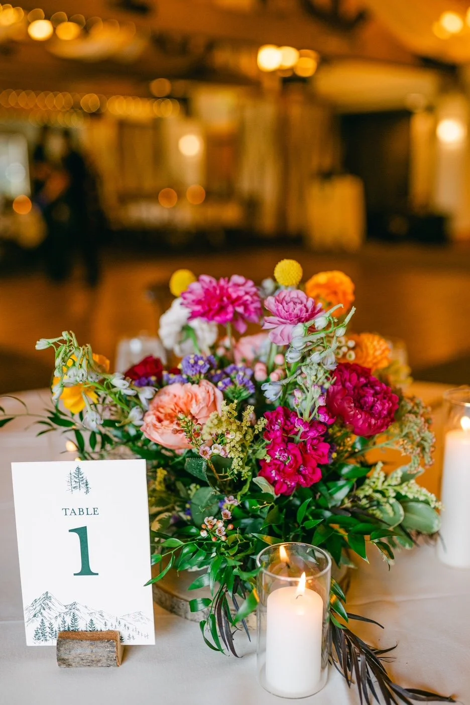 Green Pine Tree Table Numbers