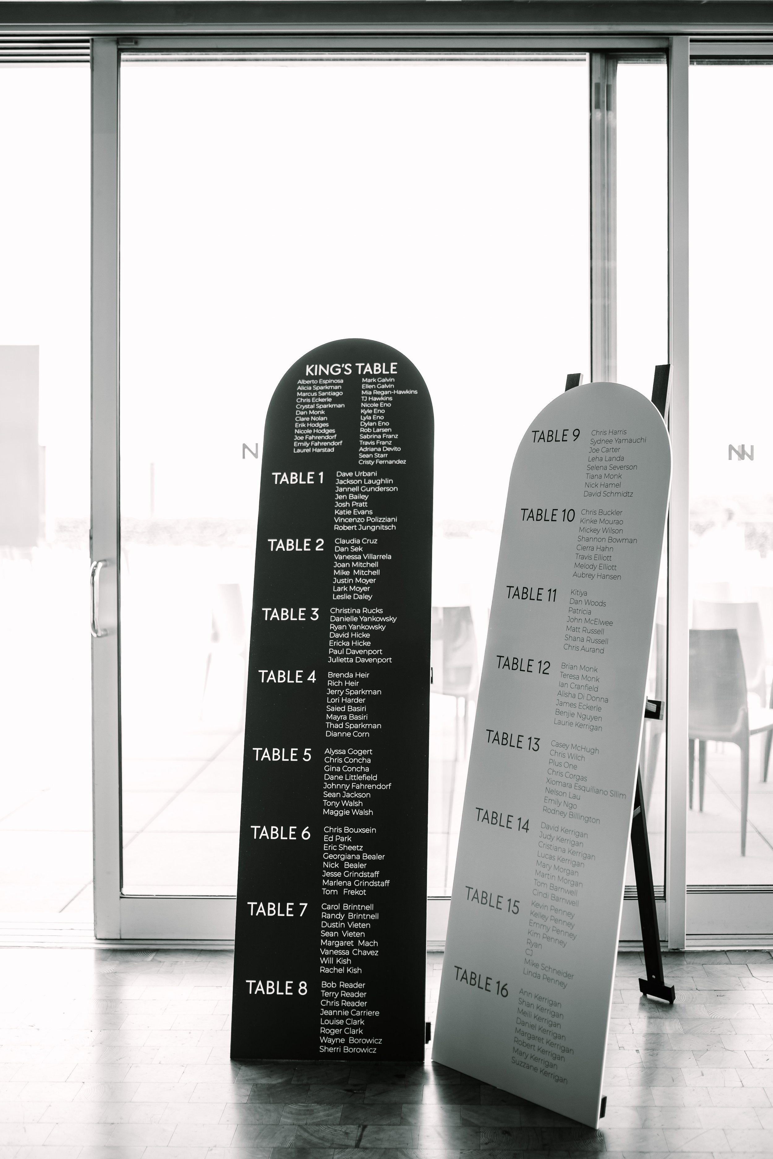 Modern Arch Seating Boards