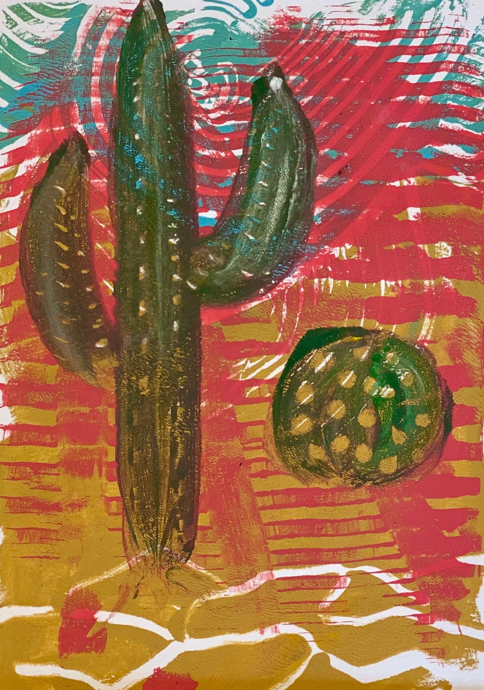 Cactus Monoprint