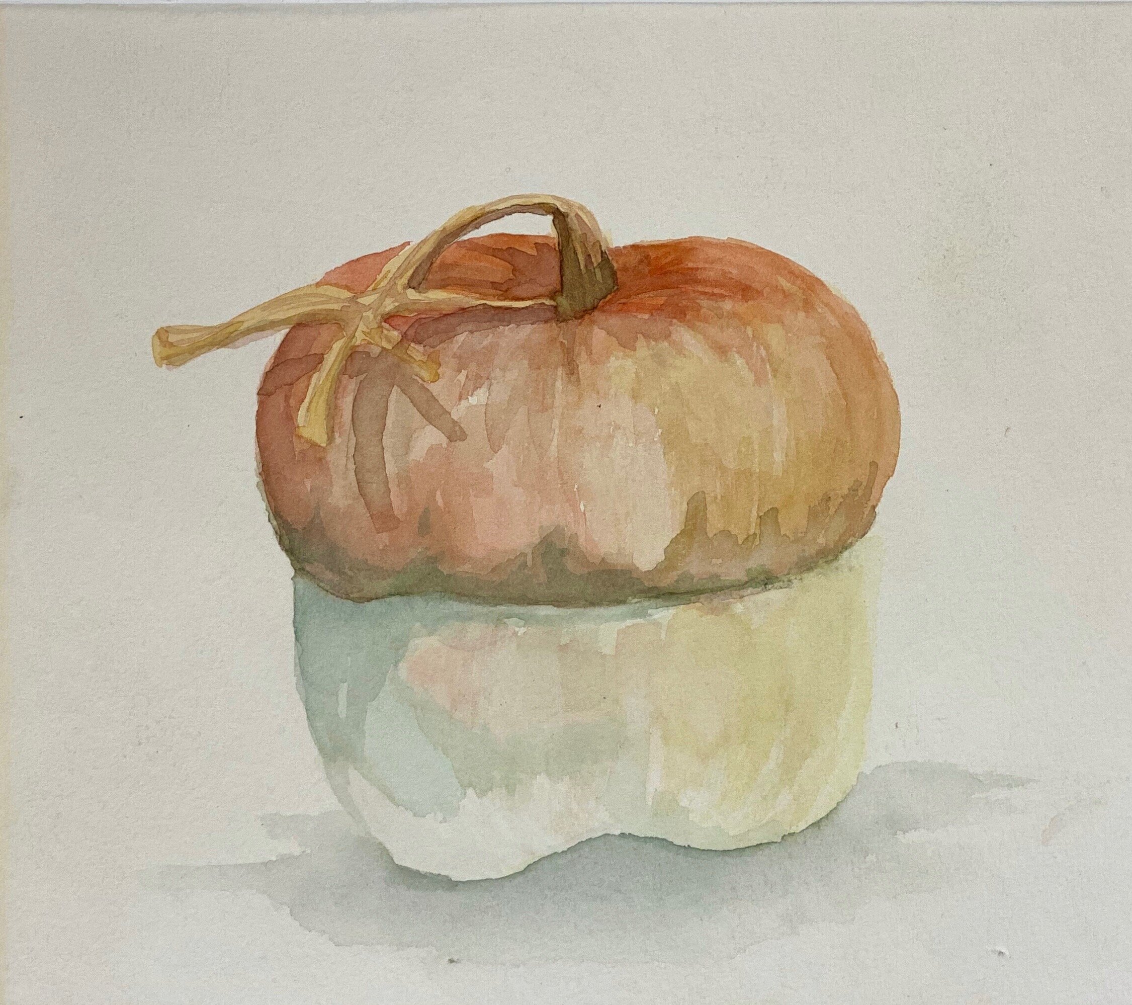 Turban Gourd Watercolor