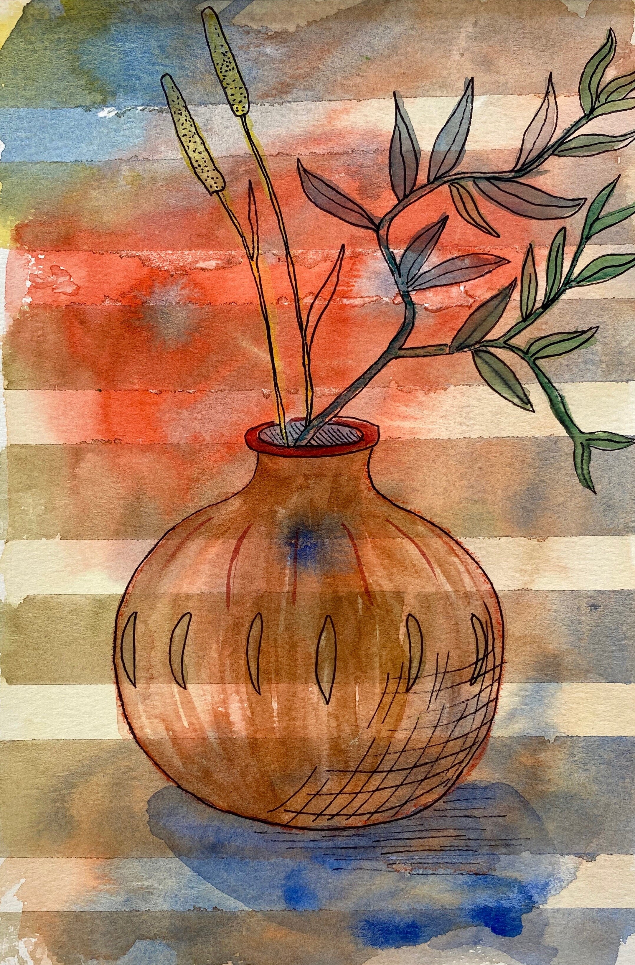 Flower Still Life Watercolor