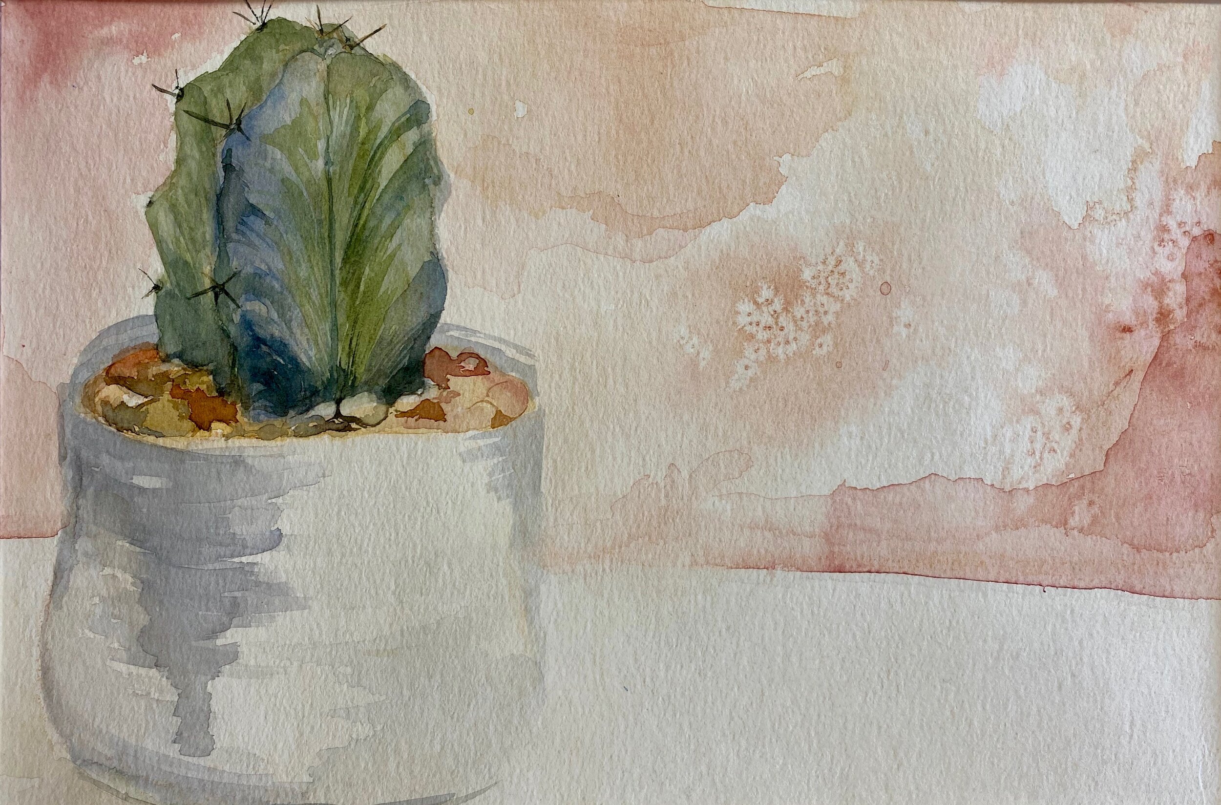 Watercolor Cactus II
