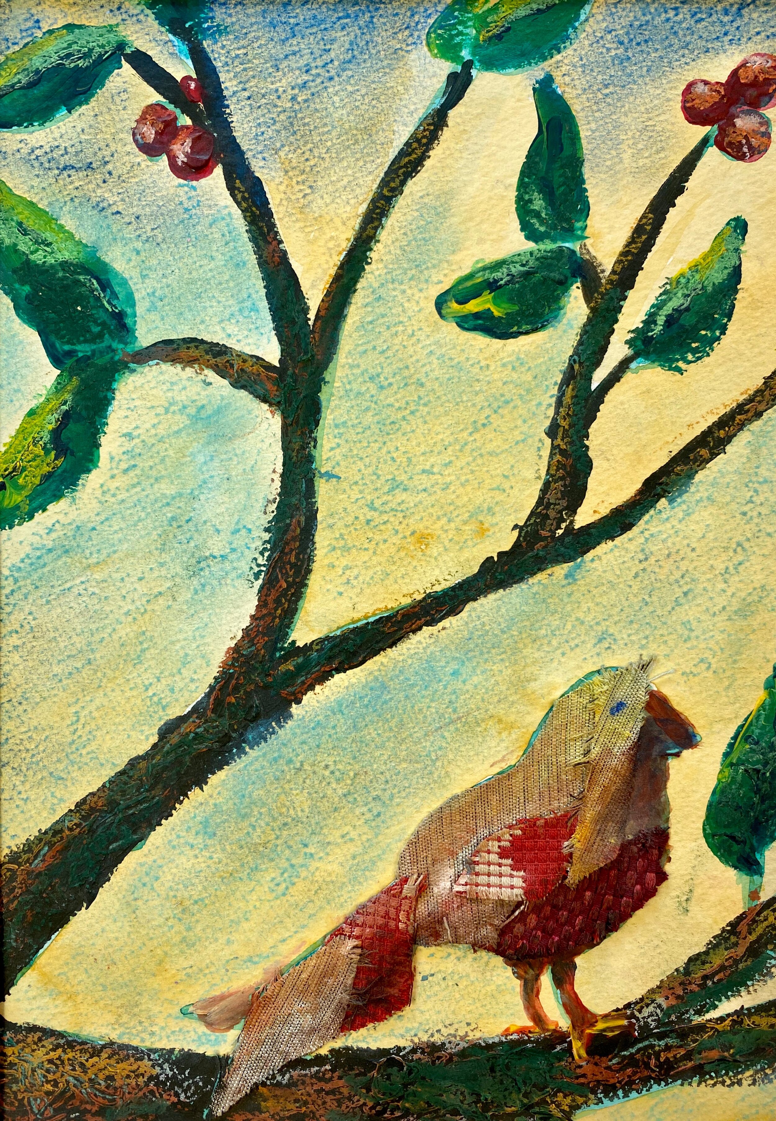 Bird Mixed Media Collage