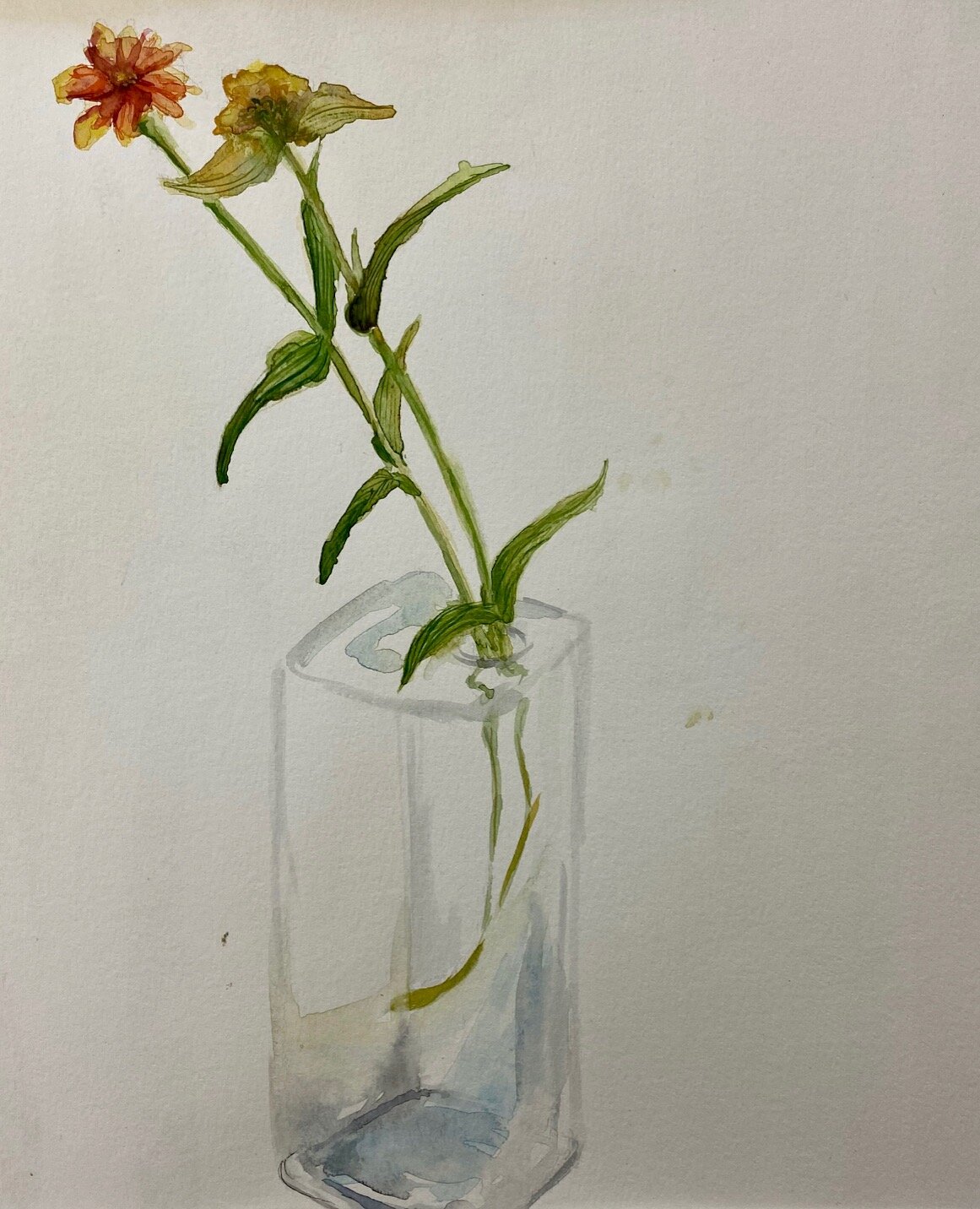 Watercolor Flower Still Life 