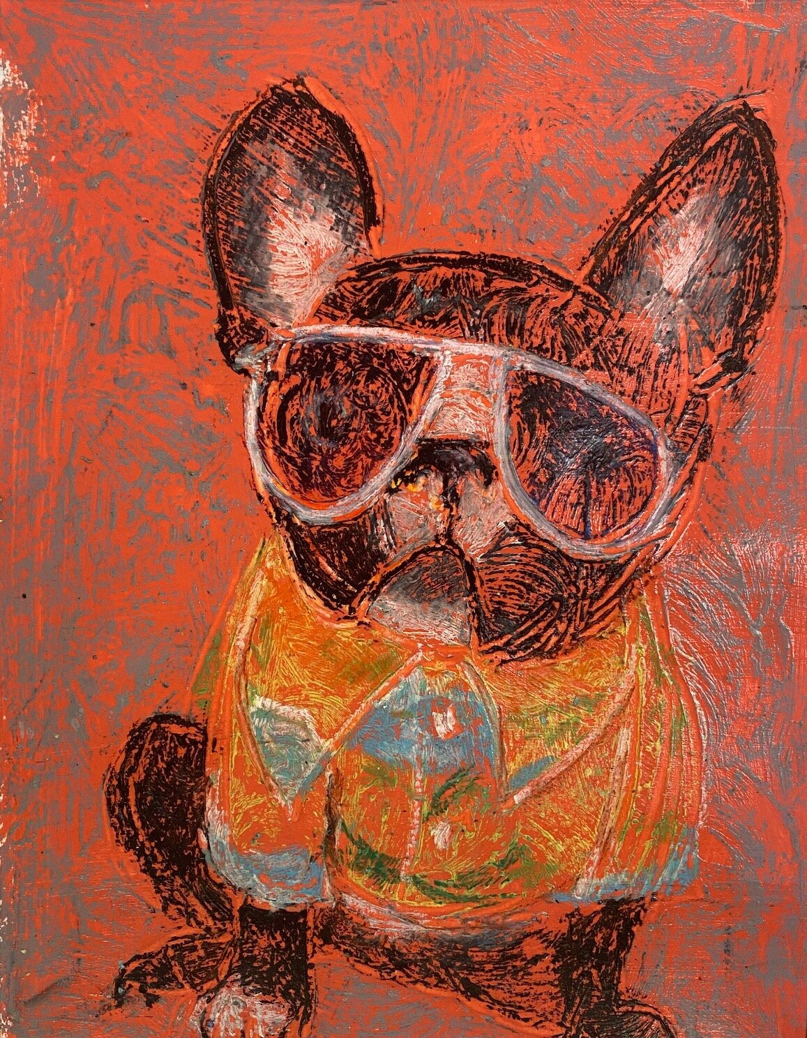 Mixed Media Frenchie