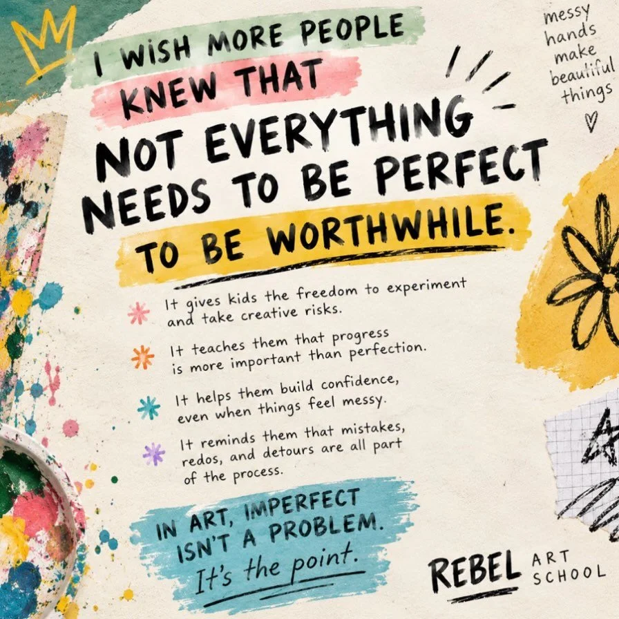 A little reminder that perfect isn&rsquo;t the point. 🎨

We live in a world that puts a lot of pressure on kids (and adults) to get things right. To follow directions, meet expectations, and produce something they&rsquo;re proud to show off.

But cr