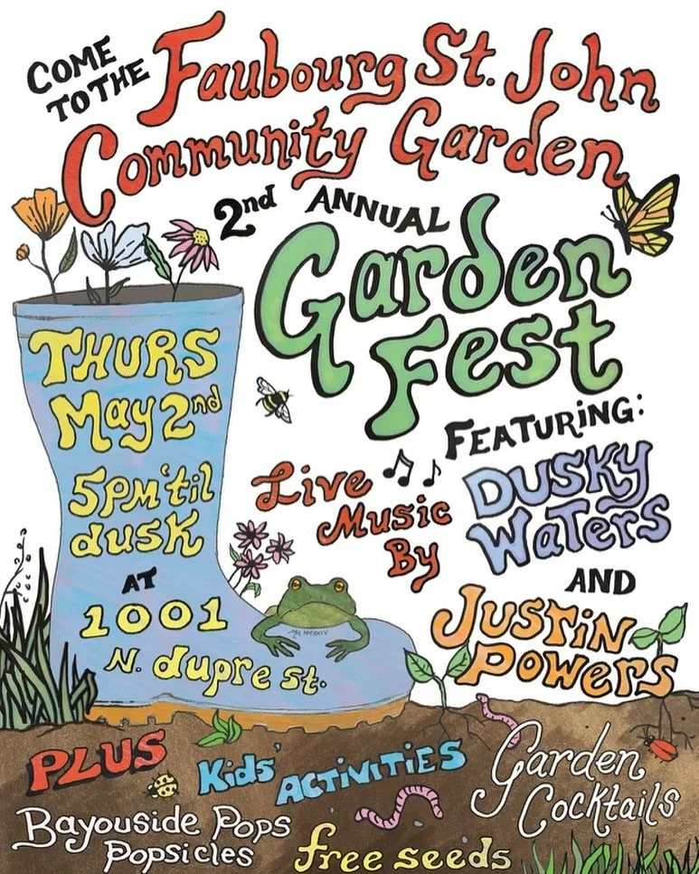 I’ll be playing some solo music on Thursday May 2 at the @faubourgstjohngarden fundraiser along with friend @duskywaters 
They call it Rolling Stones Thursday @jazzfest but we’ll be gathering the moss at the #communitygarden