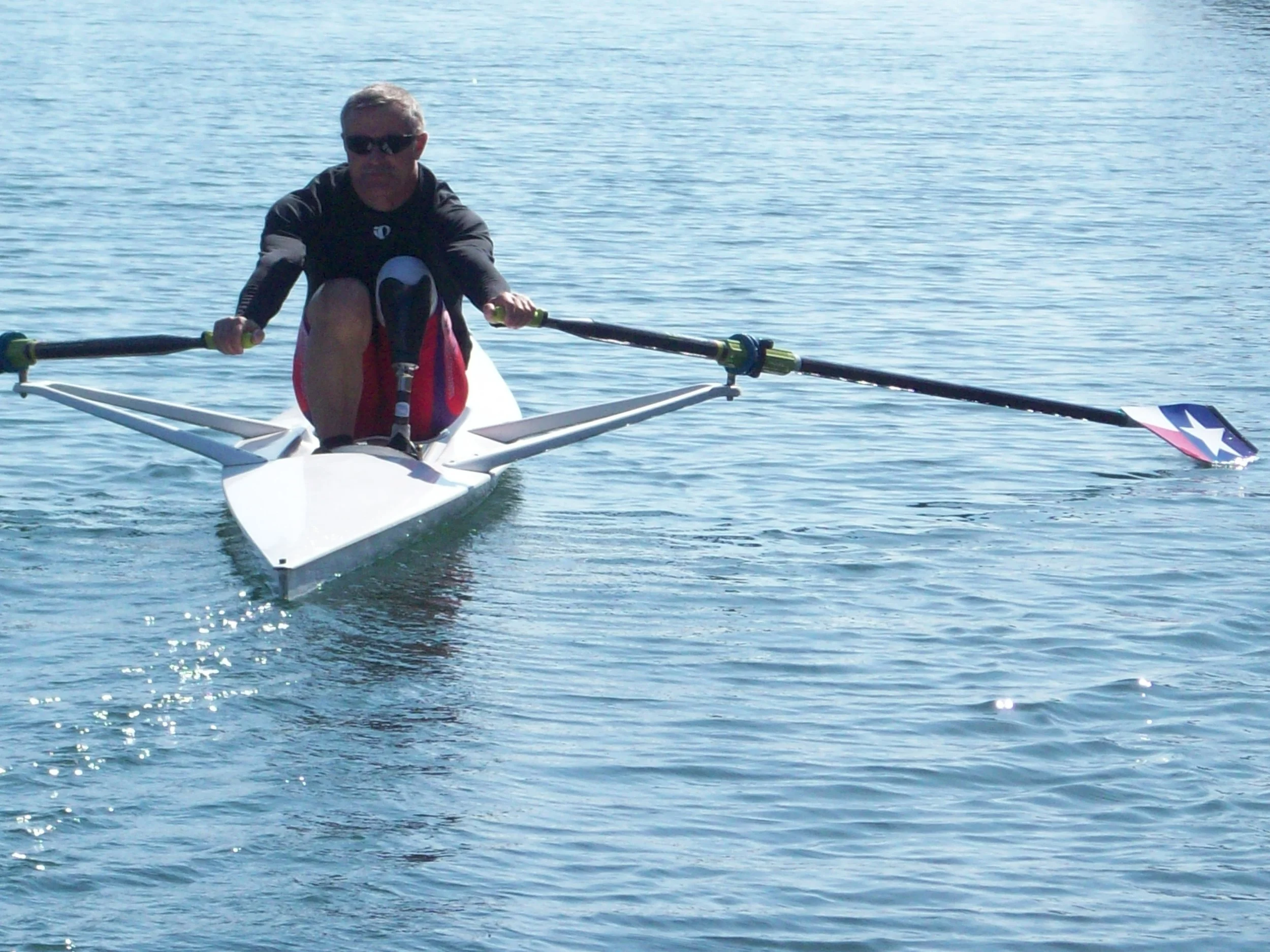 Greg in his element, testing the design on his custom prosthetic and getting data.