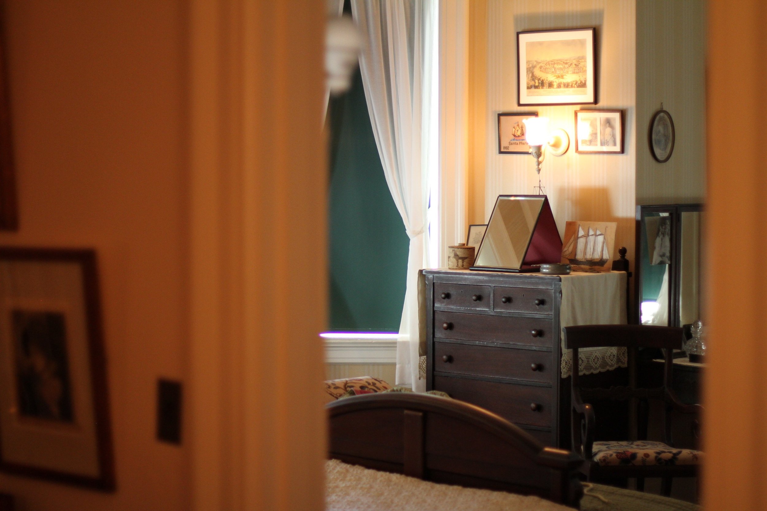 View into FDR's bedroom from Eleanor's bedroom.