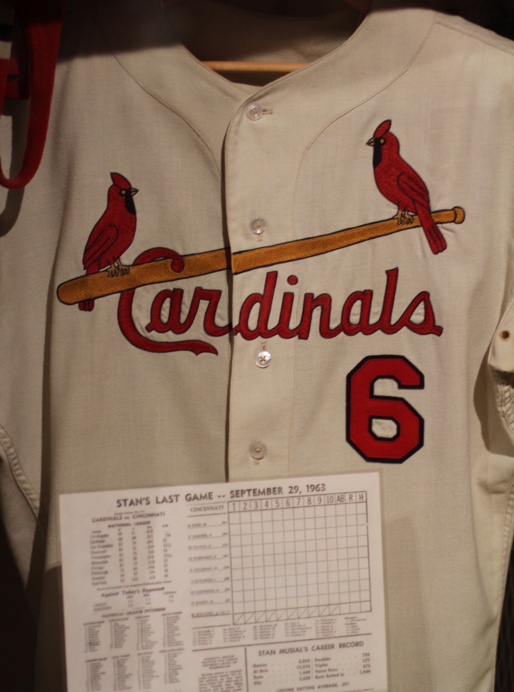 Stan Musial's jersey.