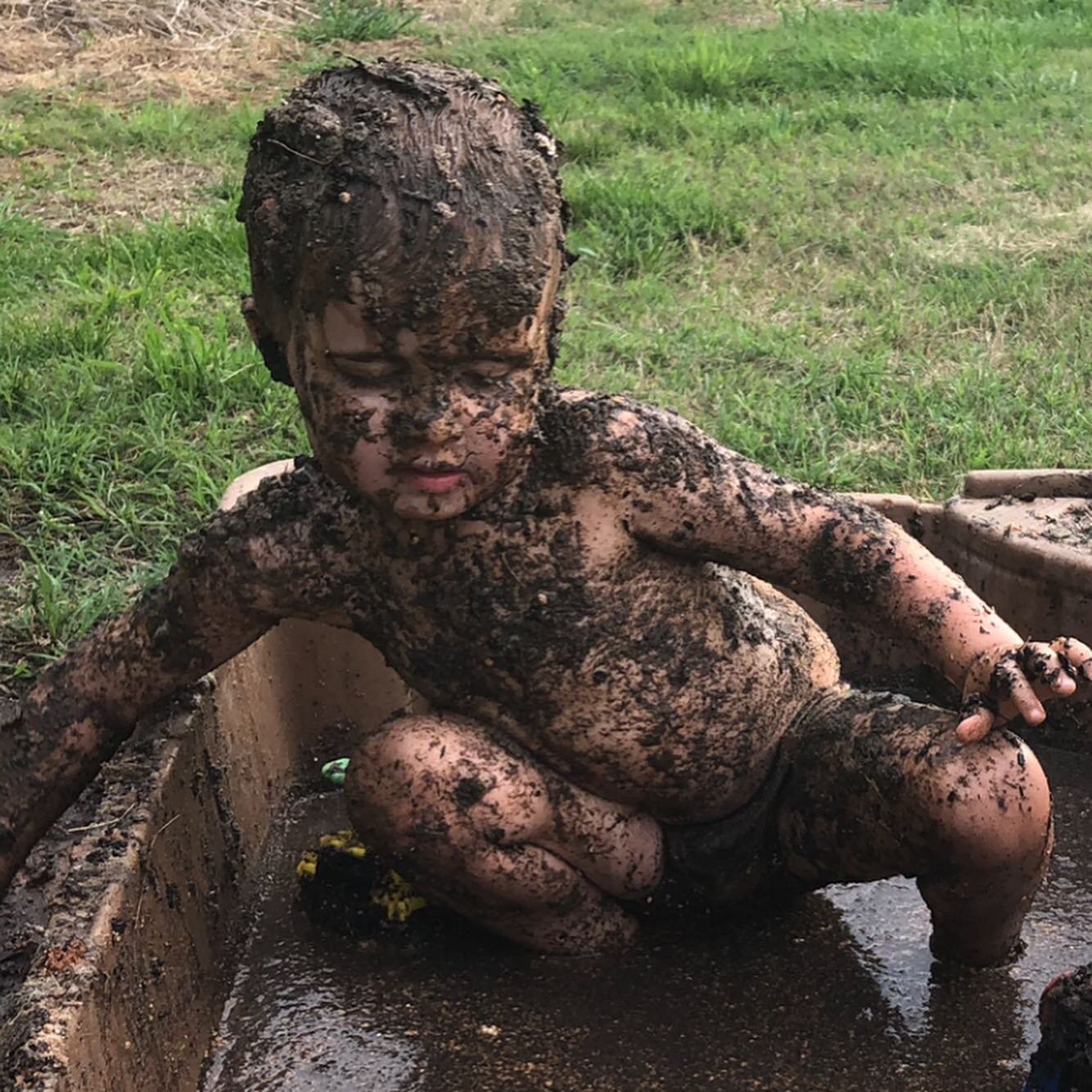 Turned our sand box into a mud box!  Figured kids just want to get dirty anyway so might as well lean into it. 
#fatherhoodfitnessfinance#fitness#fitfam#fitfamily#dad#father#family#familytime#dadmode#dadlife#married#marriage#happilymarried#beardgame#