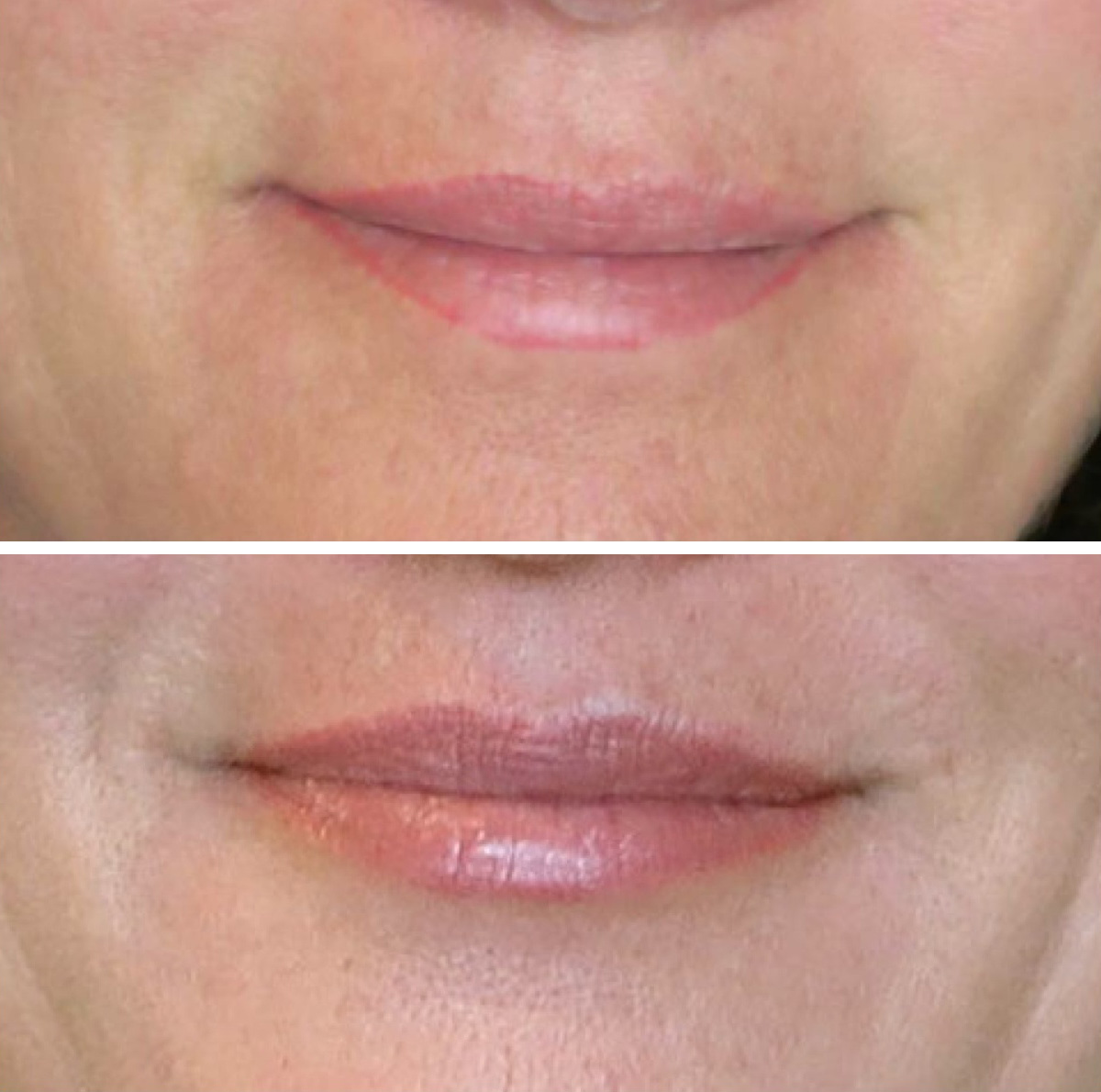 30 days healed correction of old liner with natural lip color