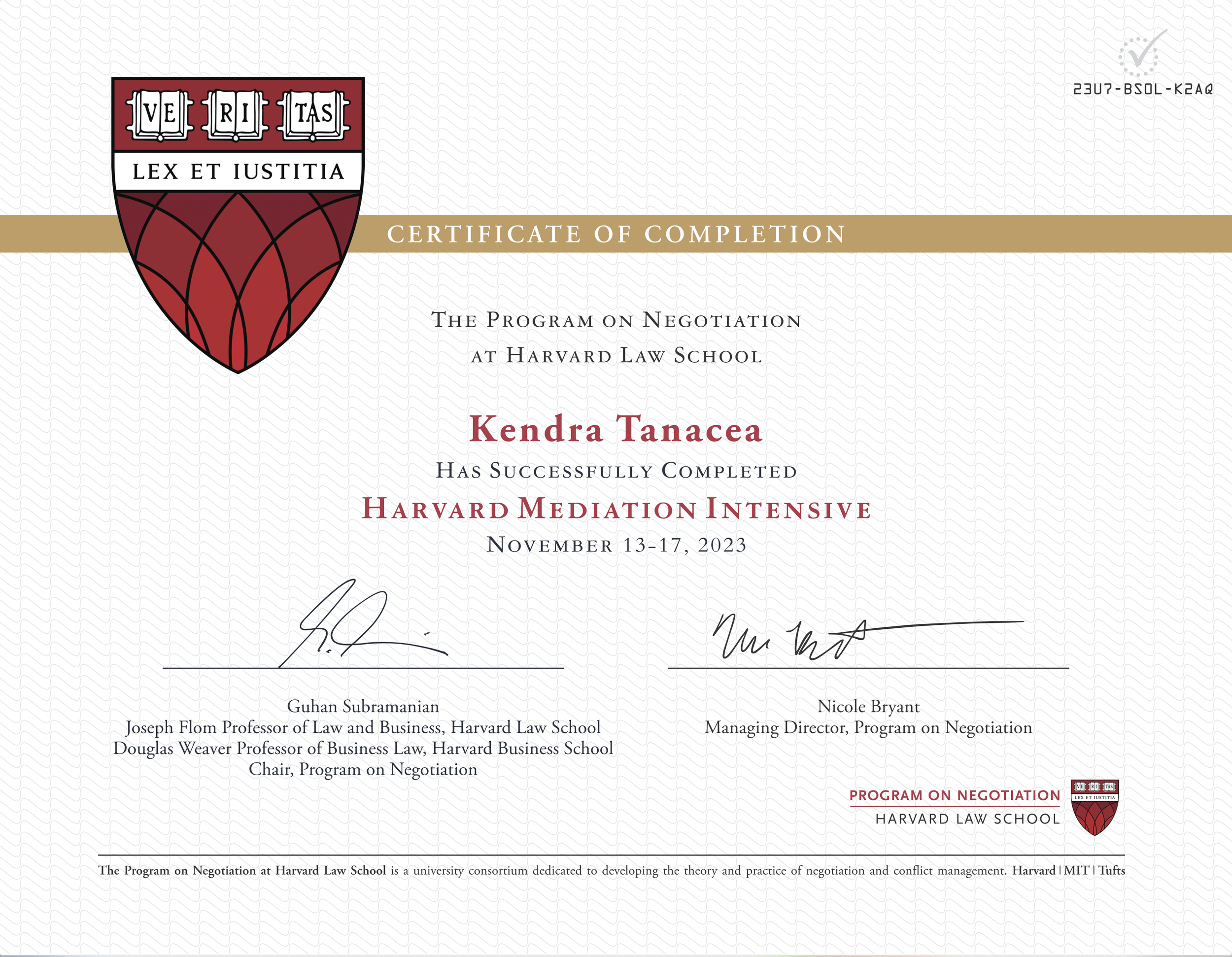 Harvard Mediation Intensive Certificate of Completion.png