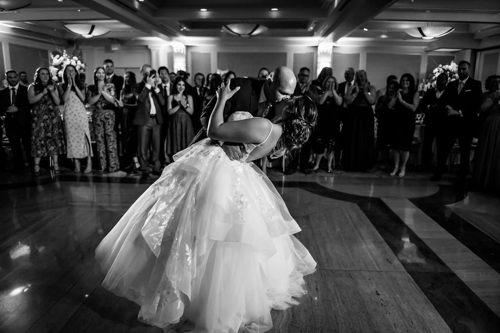 Bride and groom first dance