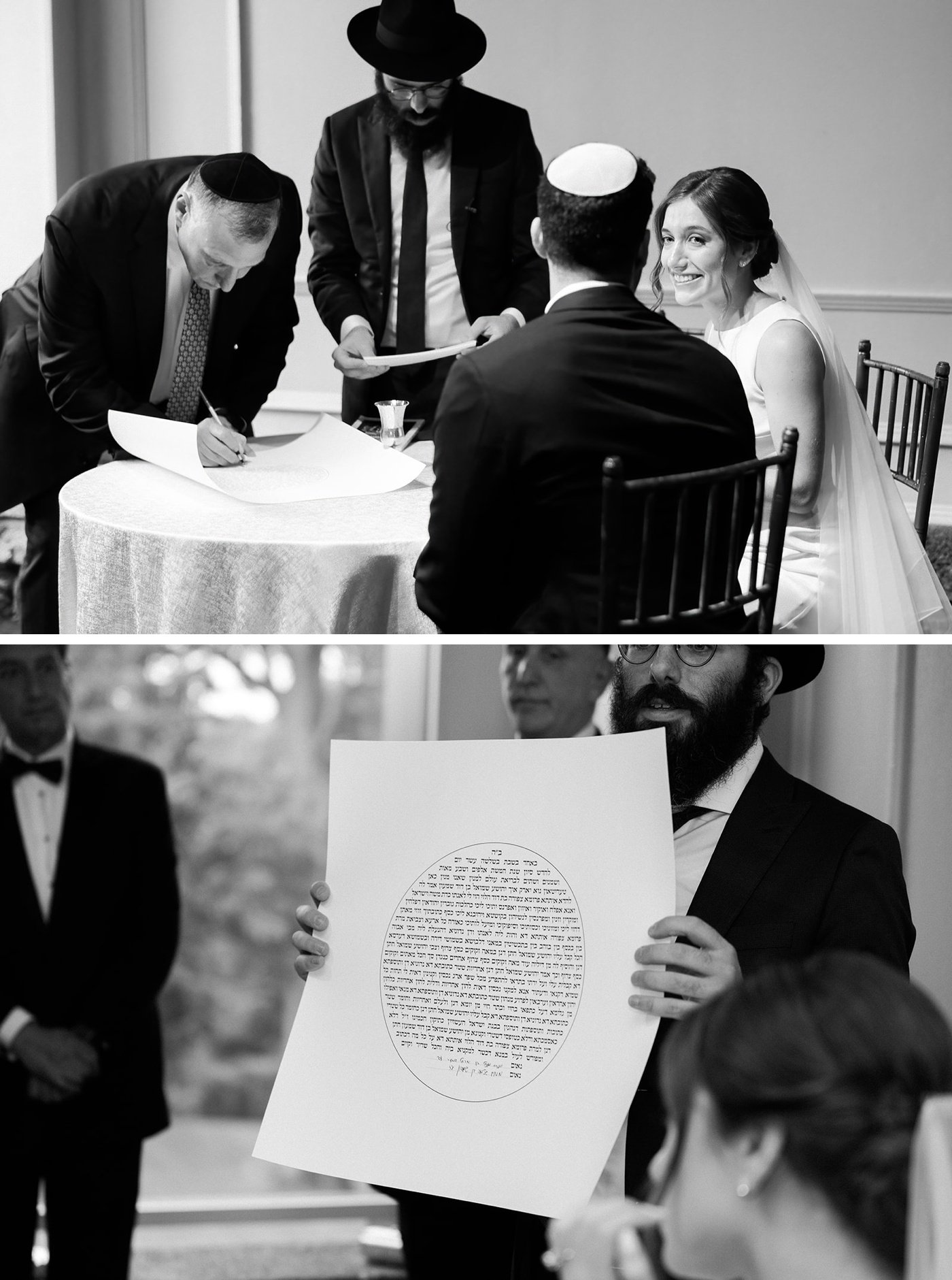 Ketubah ceremony for a Jewish wedding at Tappan Hill Mansion