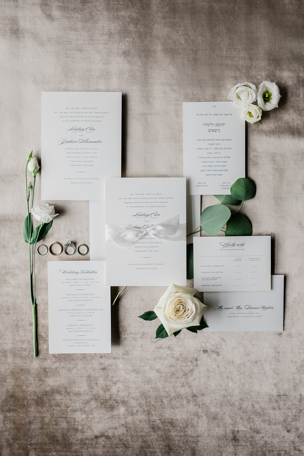 Classic letterpress wedding invitations