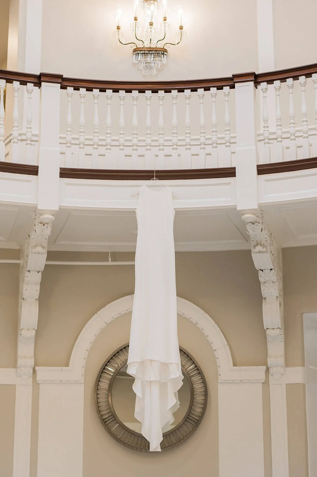 Custom crepe bridal gown by Katie Fong