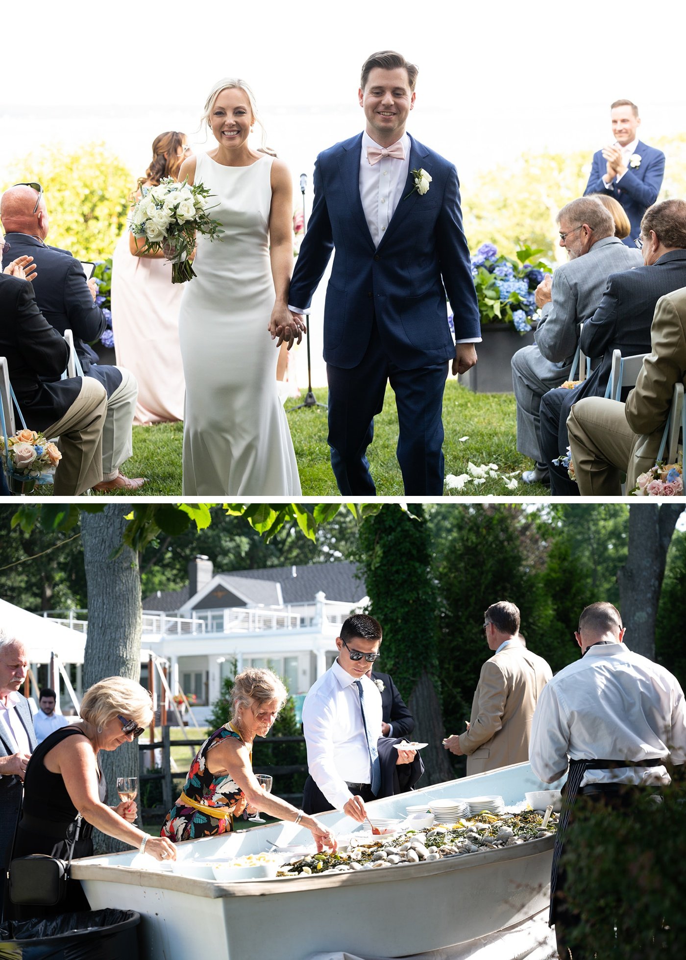 Backyard wedding ceremony in New York