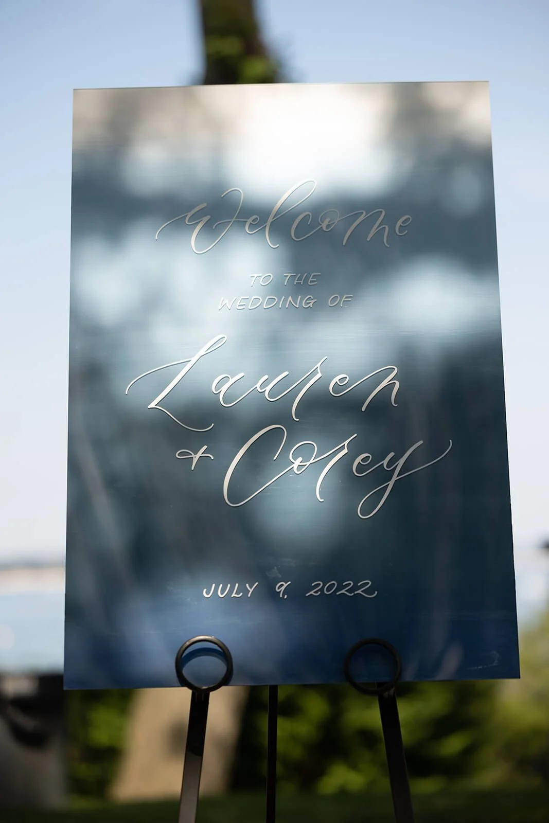 Acrylic wedding welcome sign