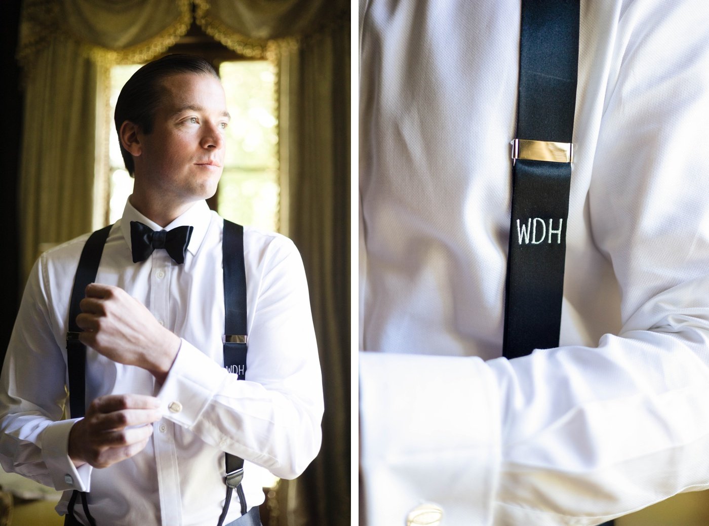 Groom getting ready for his wedding at Chelsea Mansion