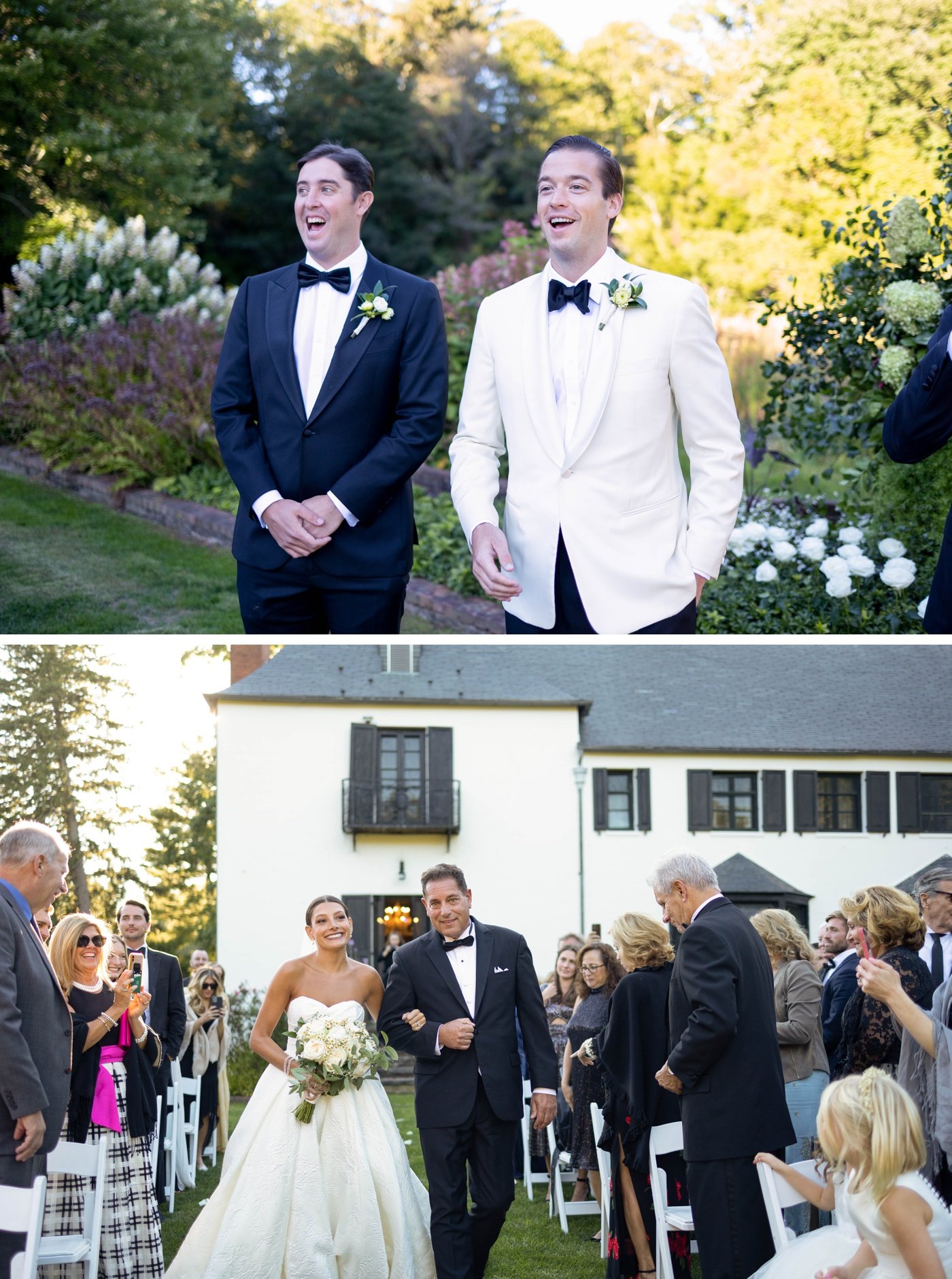 Outdoor wedding ceremony at Chelsea Mansion