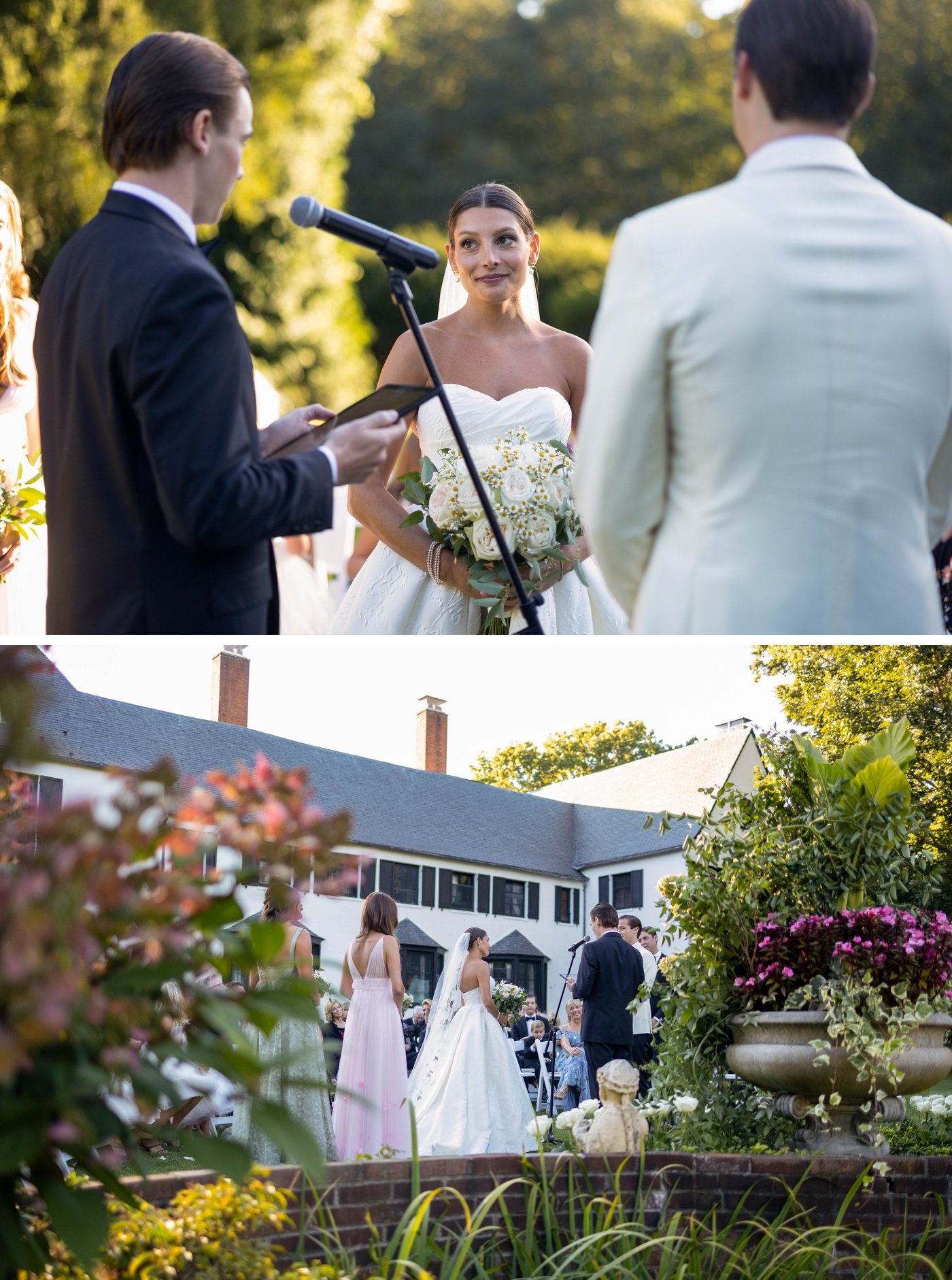 Outdoor wedding ceremony at Chelsea Mansion