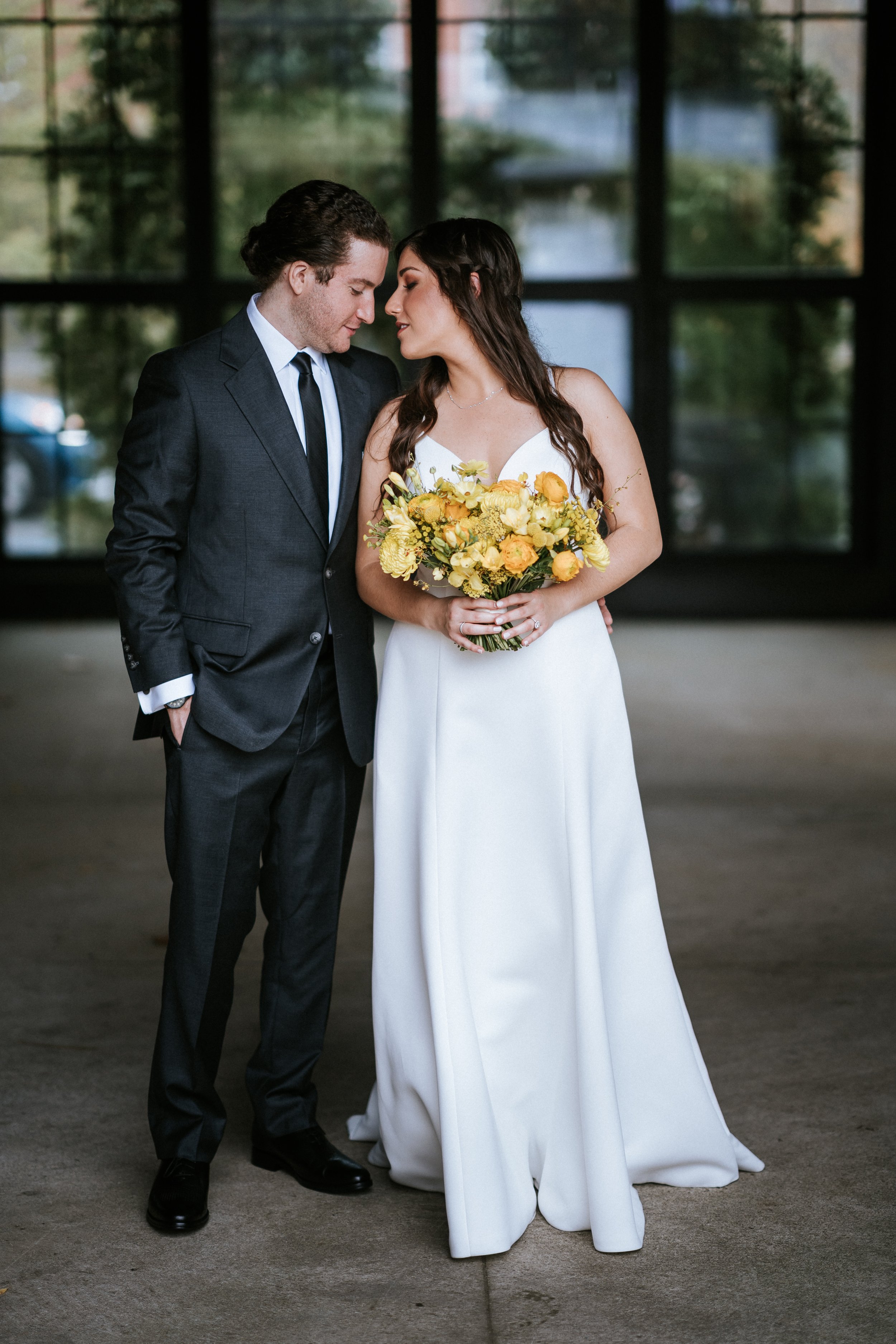 Bride and groom portraits at The Roundhouse Beacon