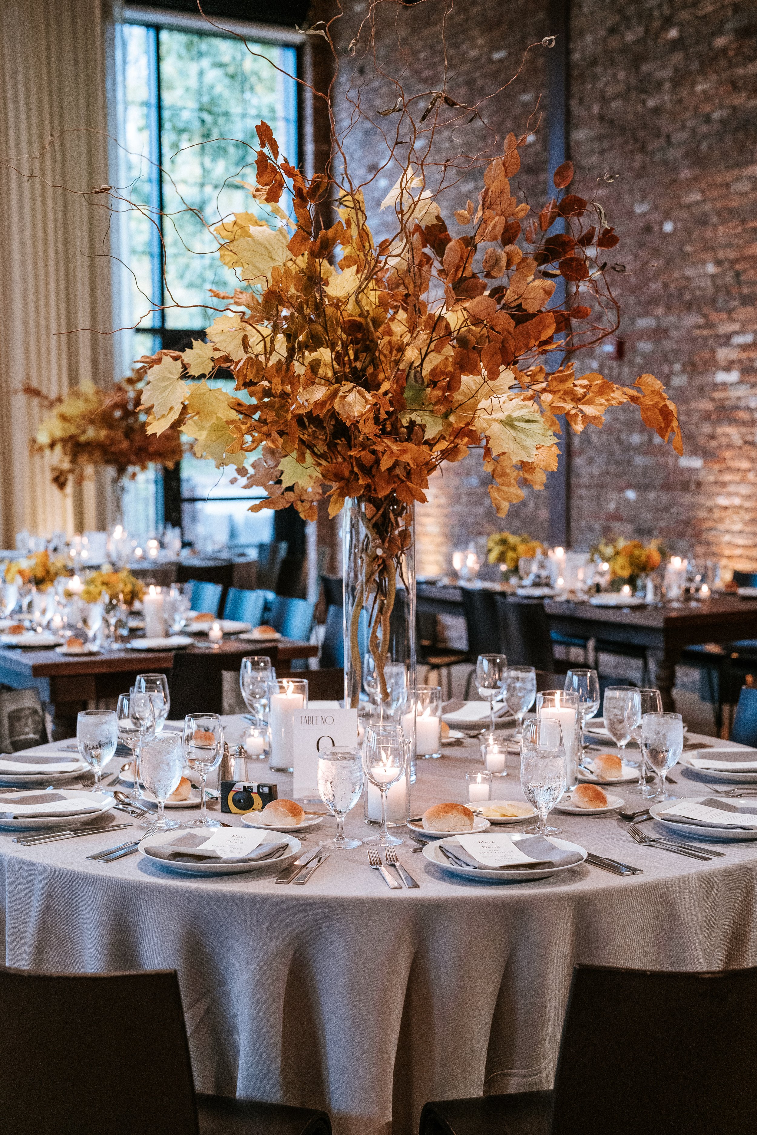 Fall wedding reception at The Roundhouse Beacon