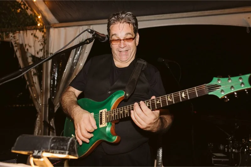 guitarist plays at country club NY wedding