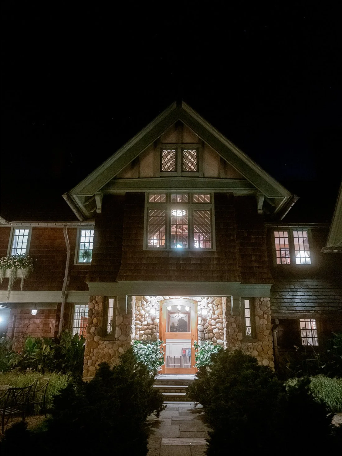 outside of the private wedding in New York