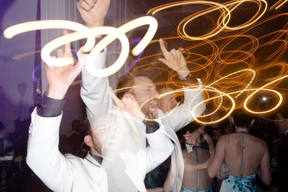 High-energy dancing and celebration on the dance floor at Peconic Bay Yacht Club