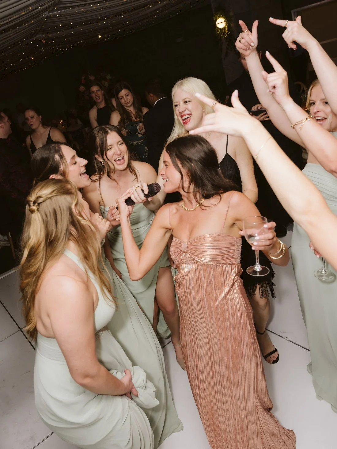 singing and dancing at New York wedding