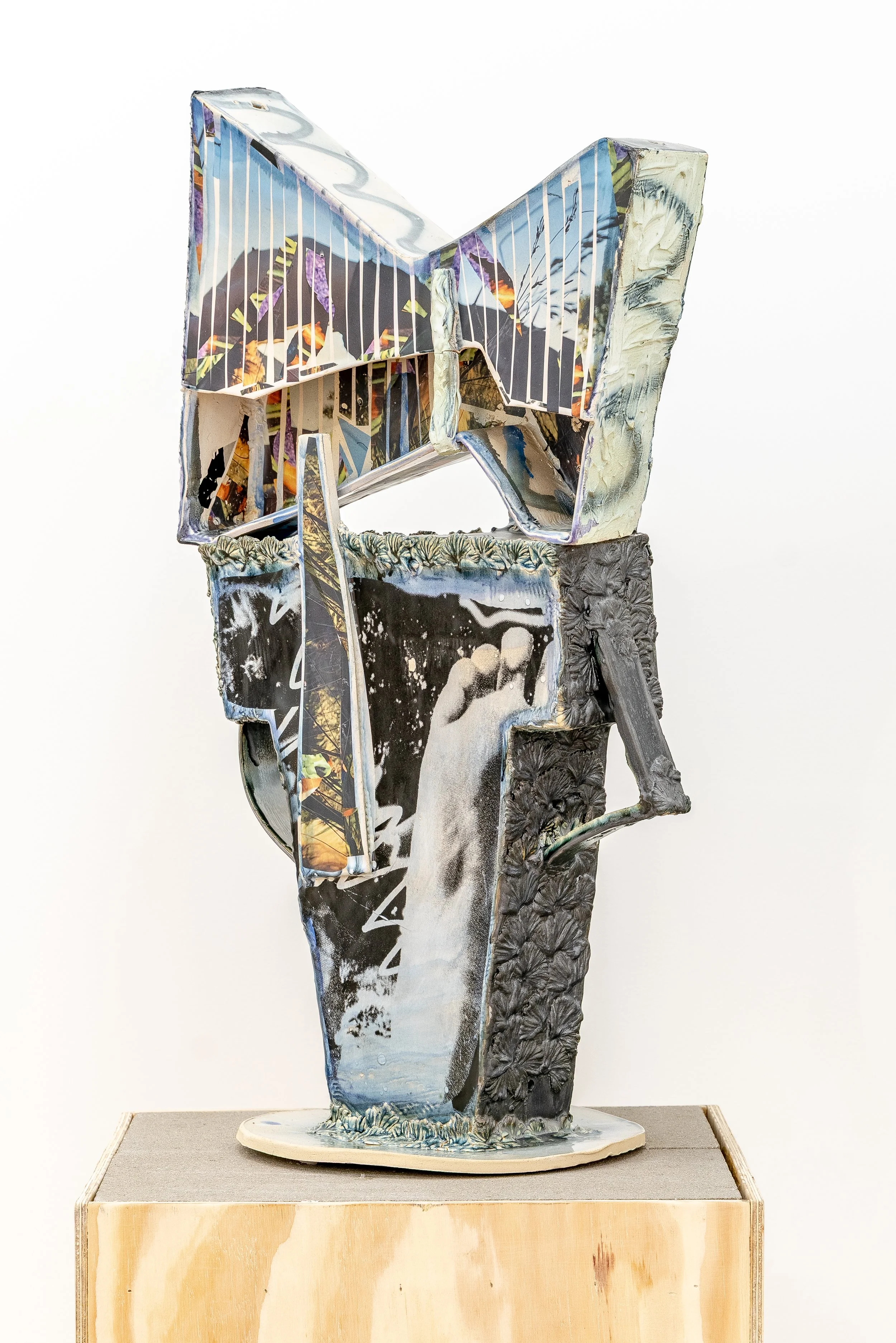 Foot Stomp
Glazed ceramic, photographs
31 ½”H x 19”W  x 10 ½”D 
2026